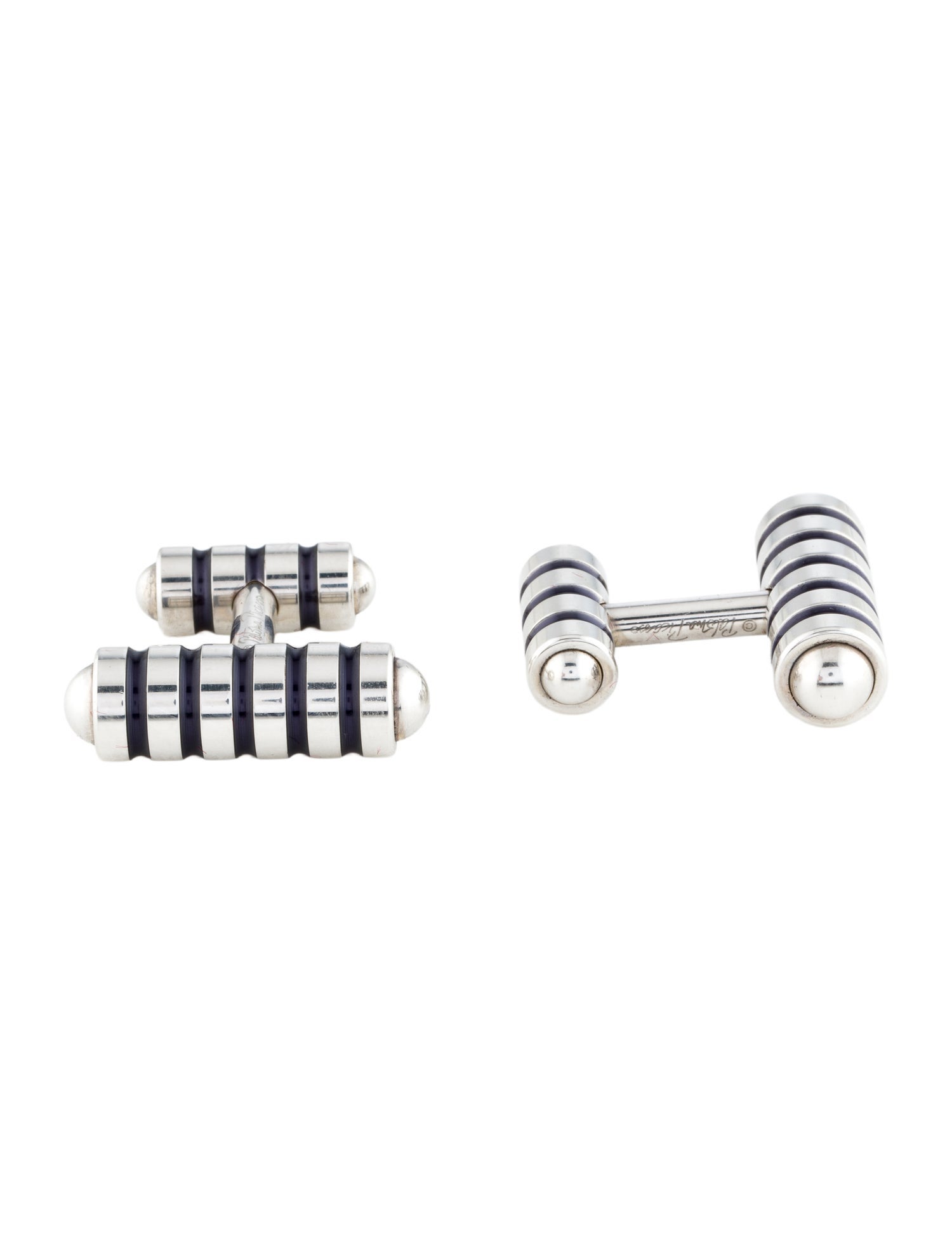 Tiffany & Co. Enamel Groove Cufflinks