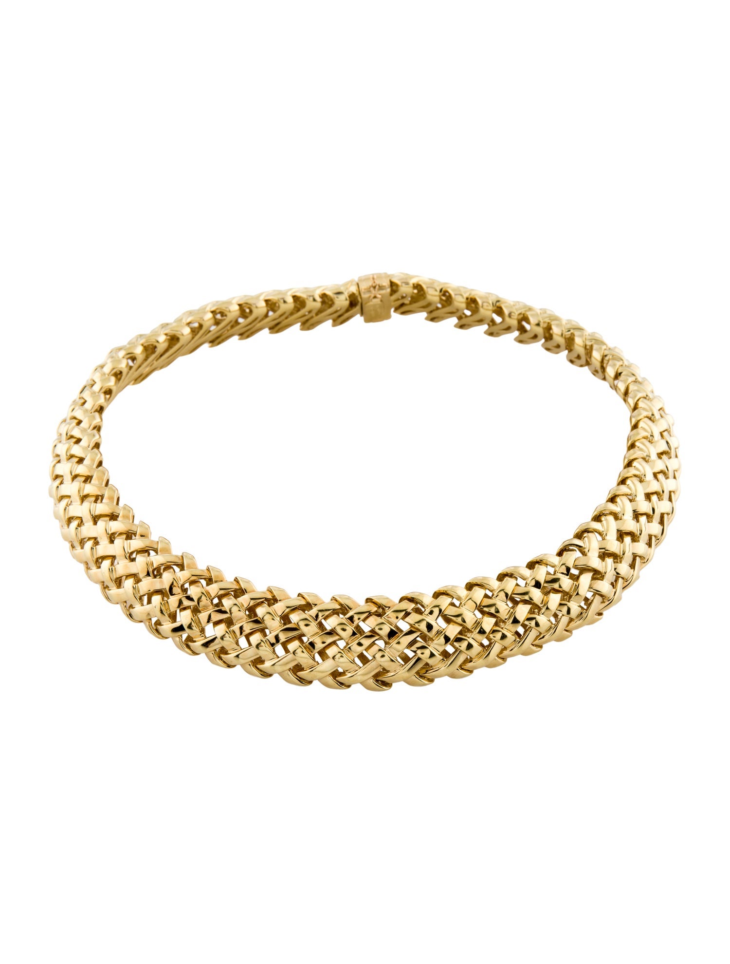Tiffany & Co. Vintage 18K Vannerie Woven Collar Necklace