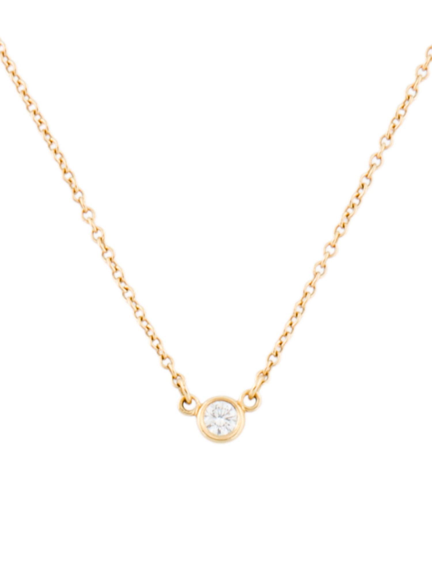 Tiffany & Co. 18K Diamonds By The Yard Single Pendant Necklace