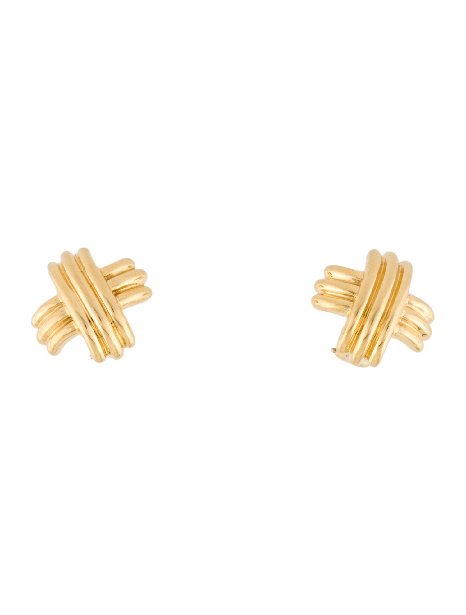 Tiffany & Co. Vintage 18K Signature X Clip-On Earrings