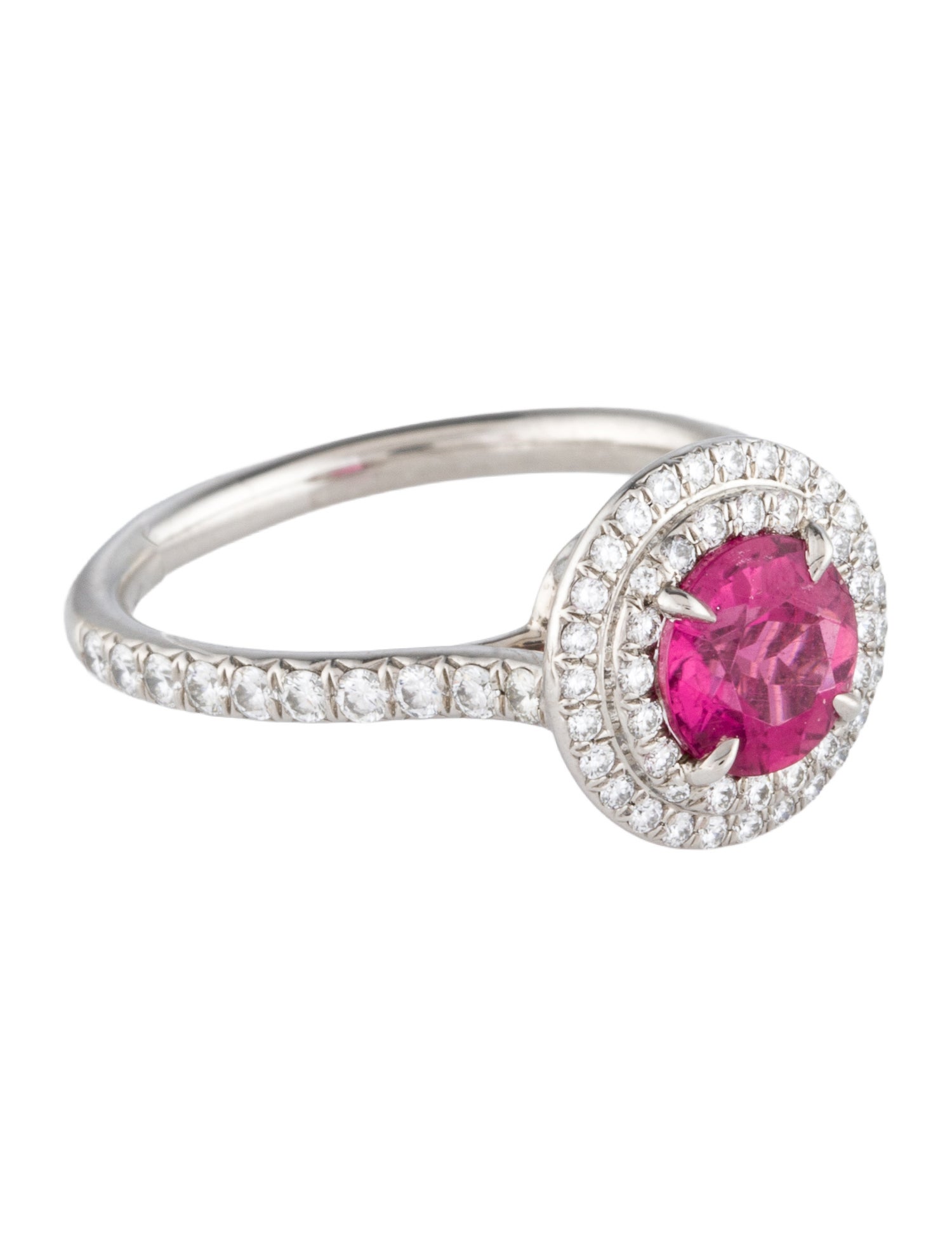 Tiffany & Co. Platinum Tourmaline & Diamond Soleste Cocktail Ring