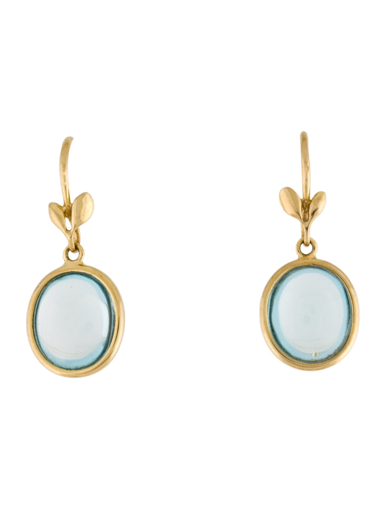 Tiffany & Co. 18K Topaz Olive Leaf Drop Earrings