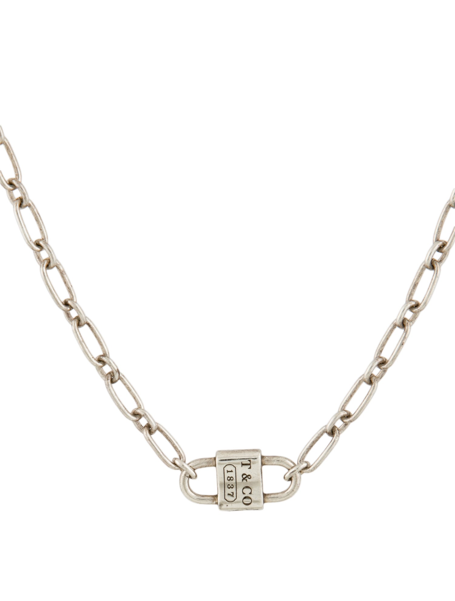 Tiffany & Co. 1837 Small Double Lock Necklace