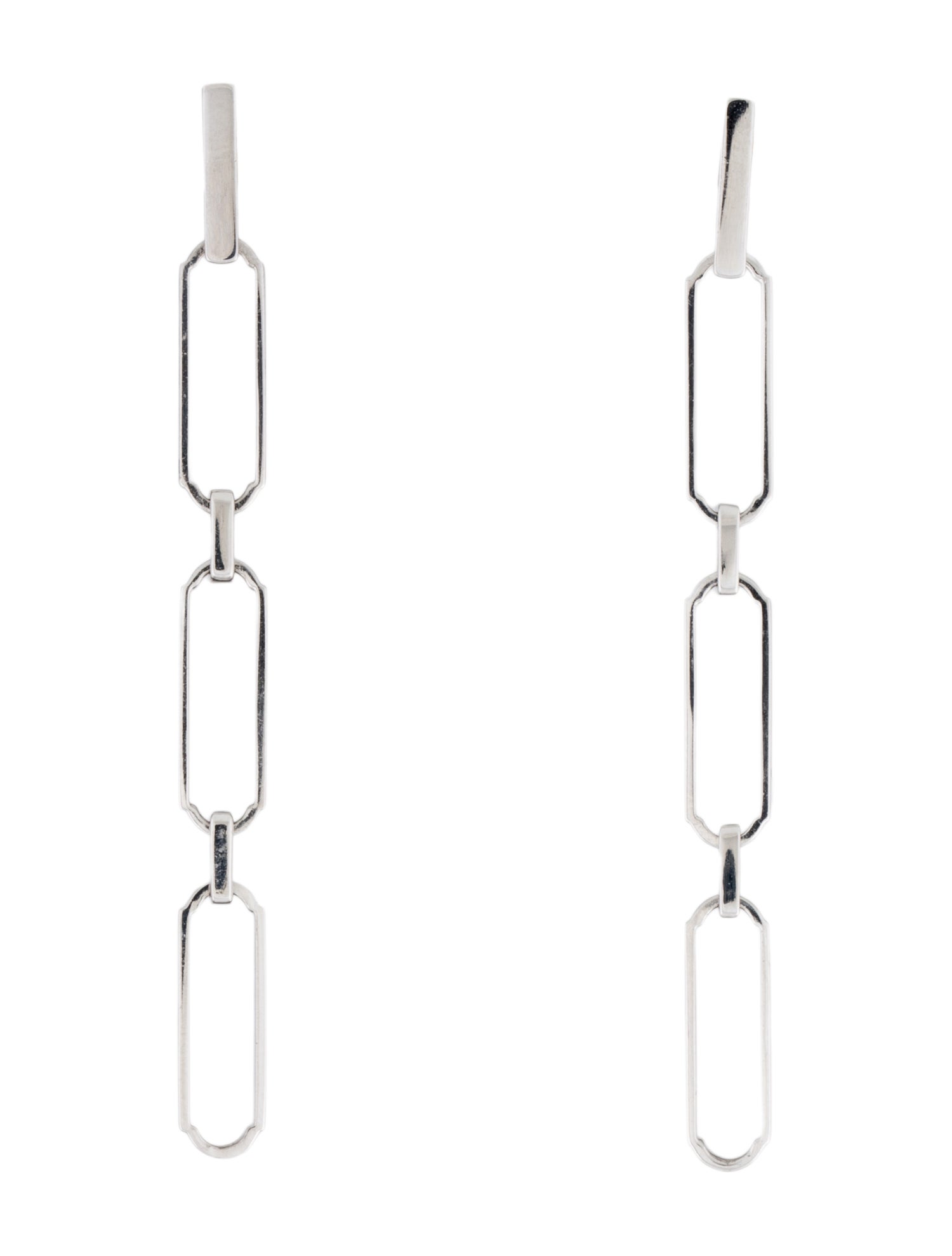 Tiffany & Co. 18K Paper Clip Dangle Earrings