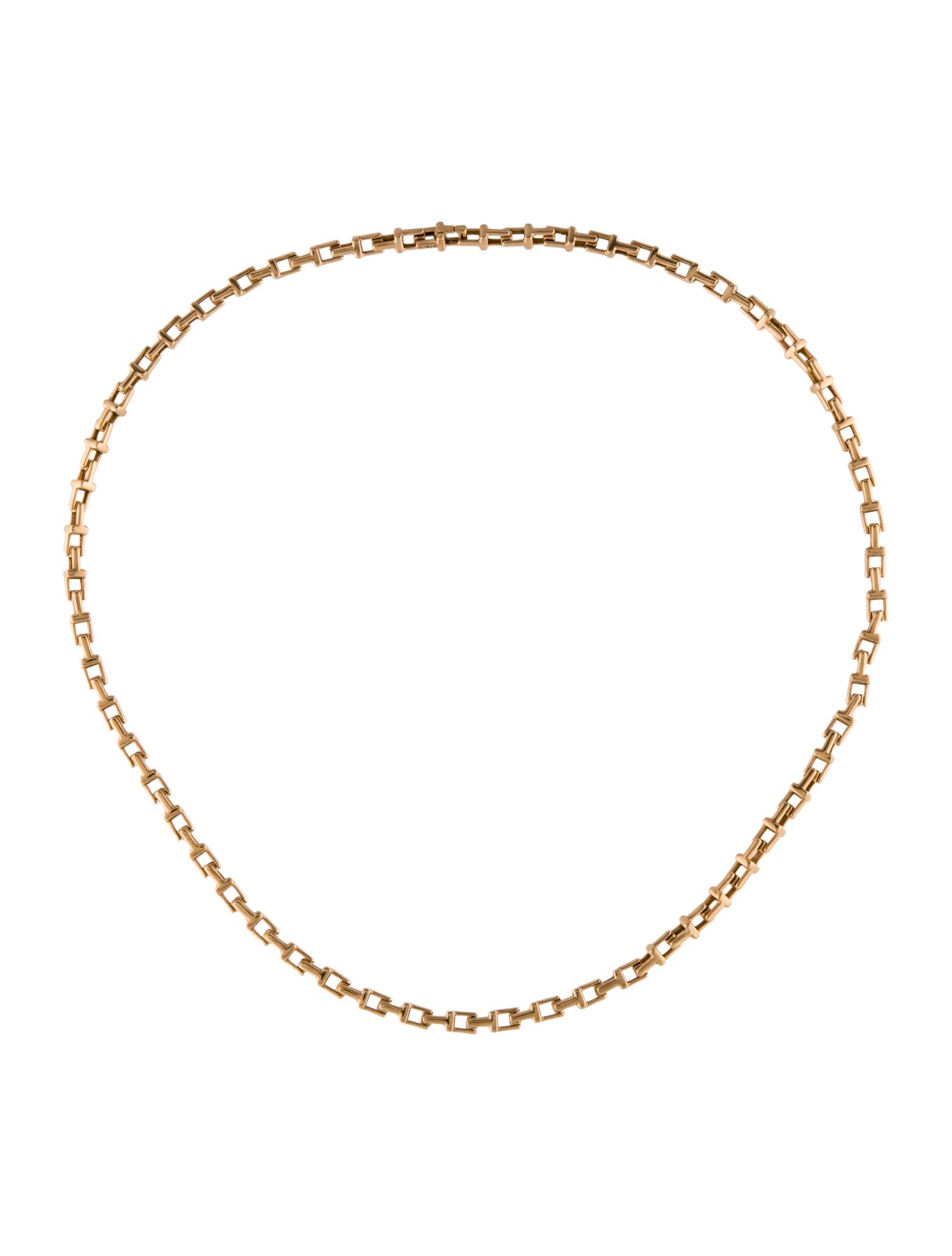 Tiffany & Co. 18K T Narrow Chain Necklace