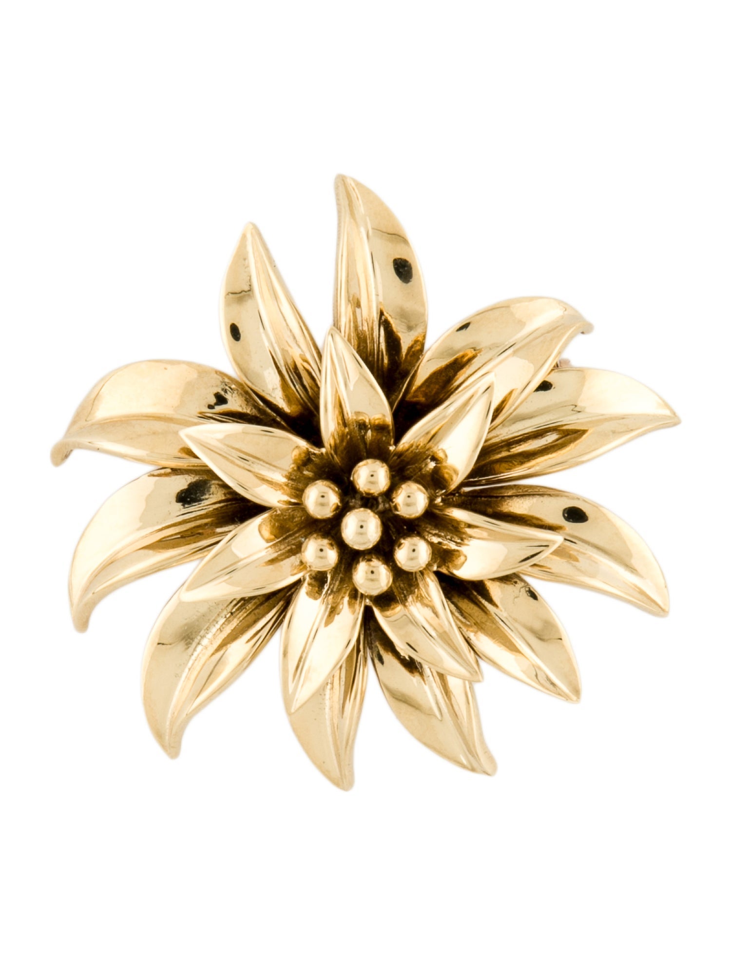 Tiffany & Co. Vintage 18K Flower Brooch