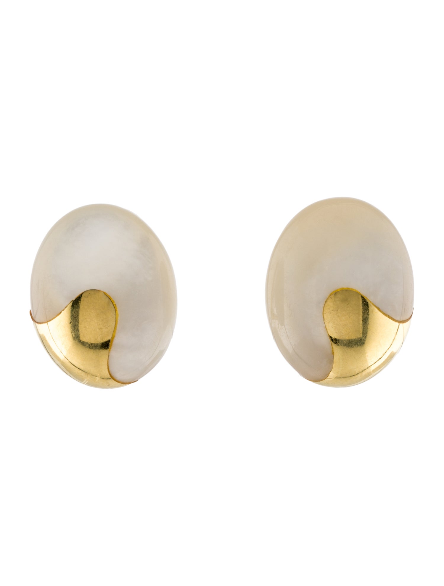 Tiffany & Co. Vintage 18K Mother of Pearl Clip-On Earrings