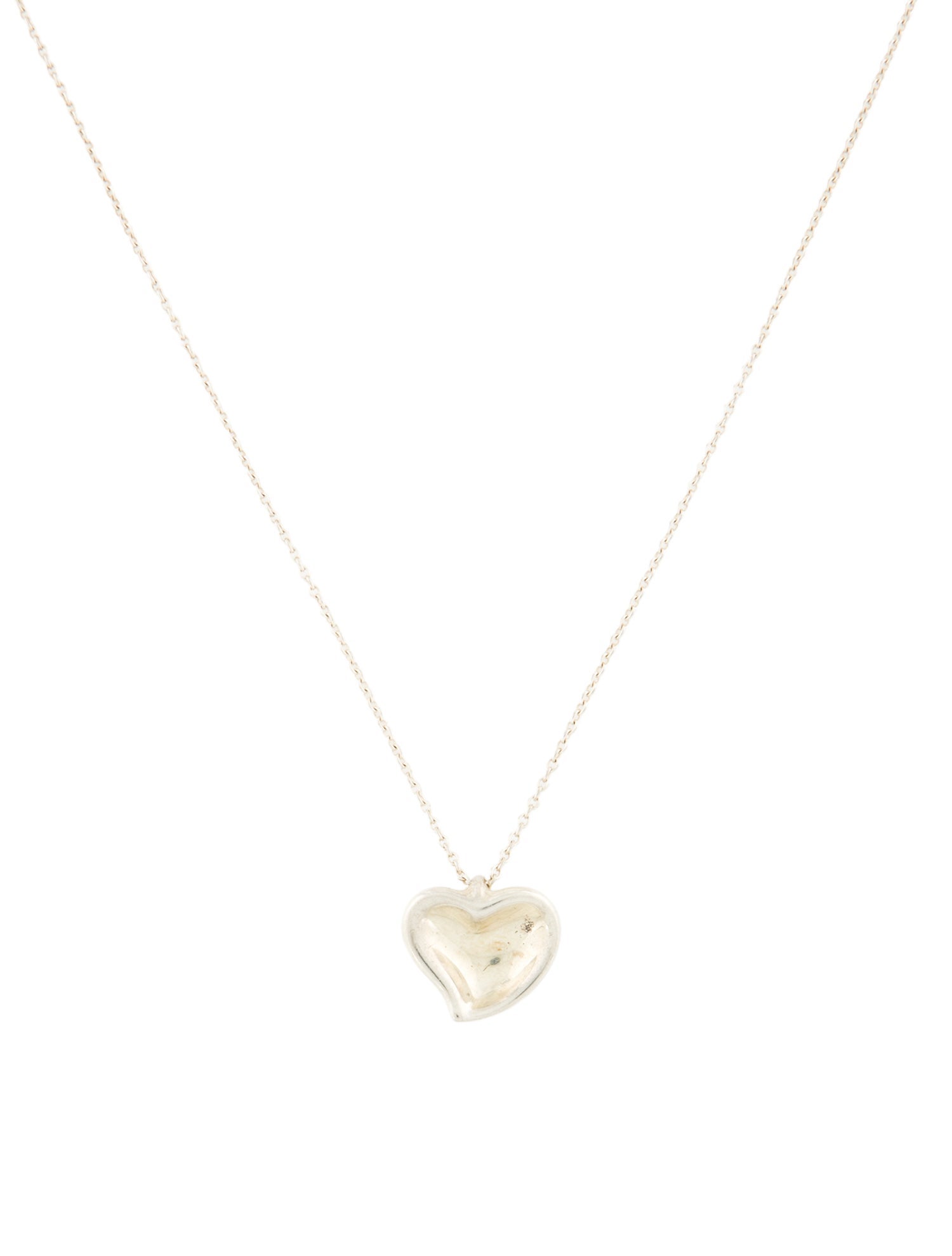 Tiffany & Co. Concave Heart Pendant Necklace