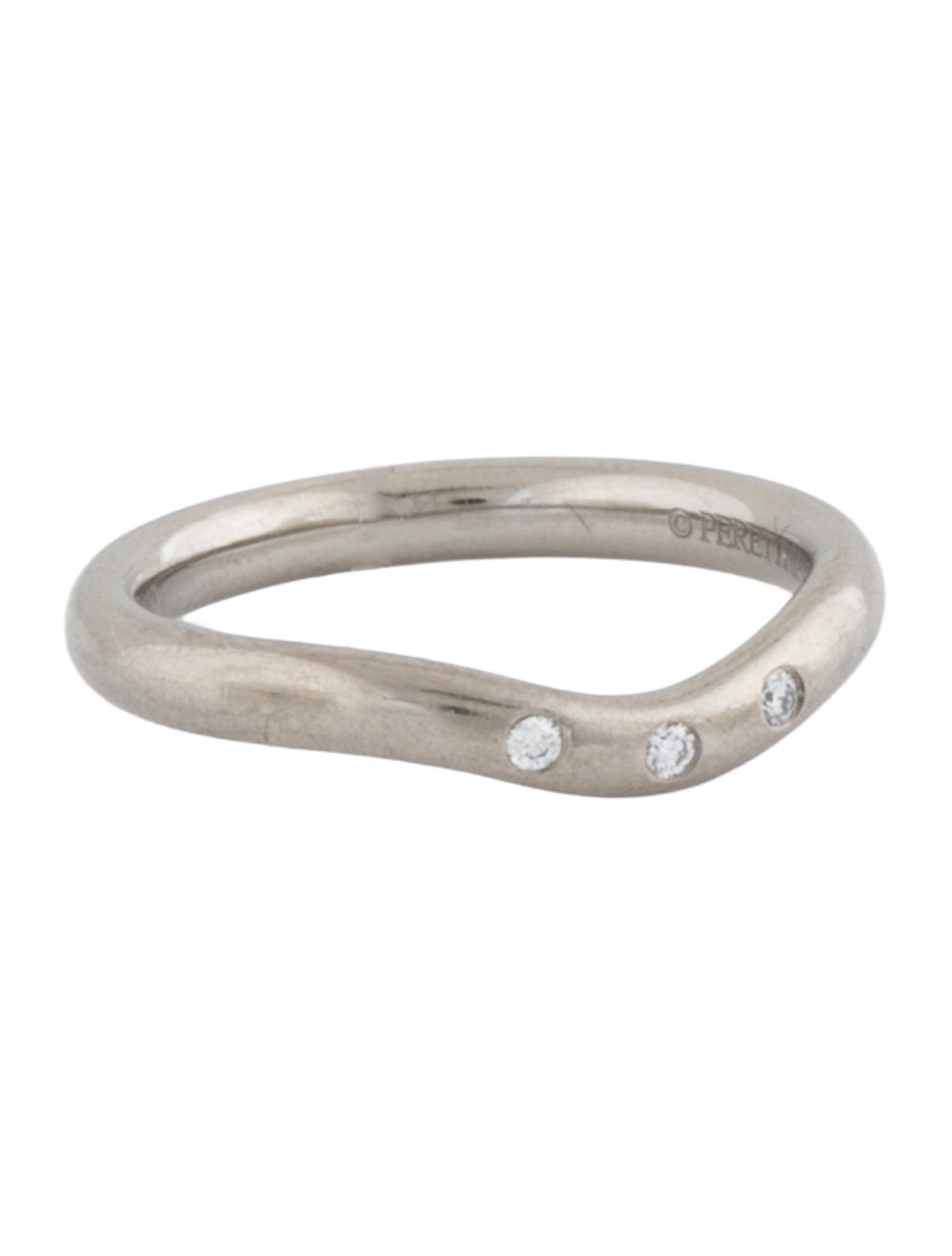 Tiffany & Co. 18K Diamond Curved Band