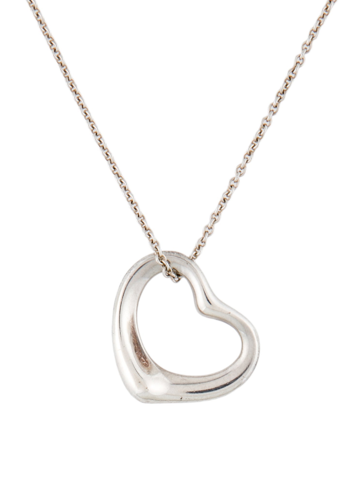 Tiffany & Co. Open Heart Pendant Necklace