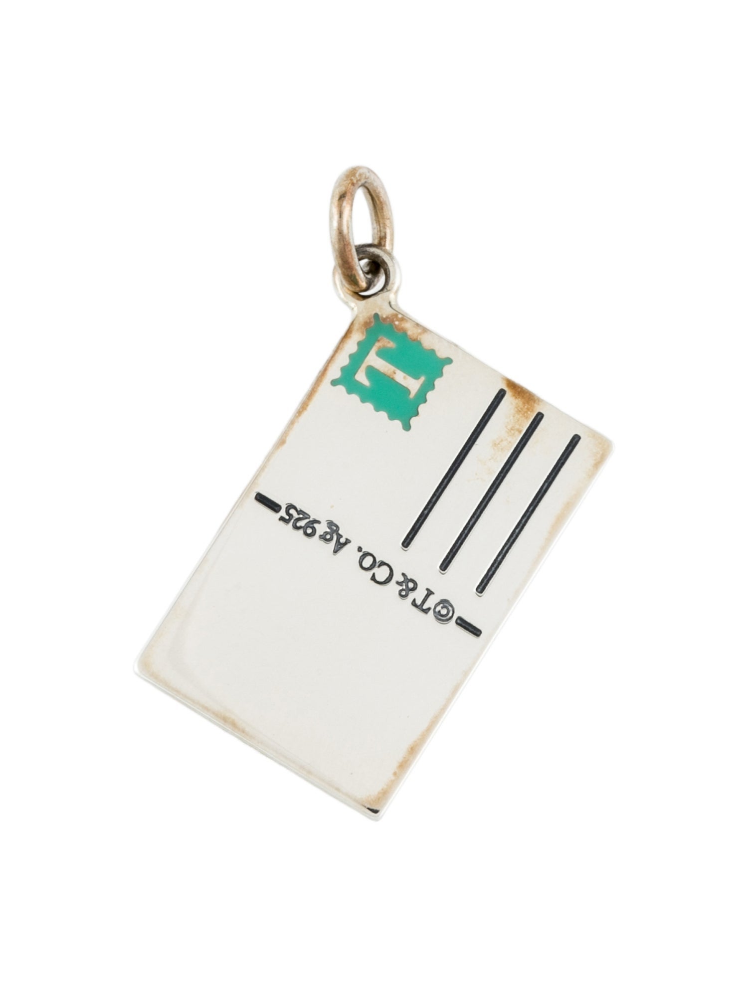 Tiffany & Co. Enamel 'Greetings From London' Postcard Charm