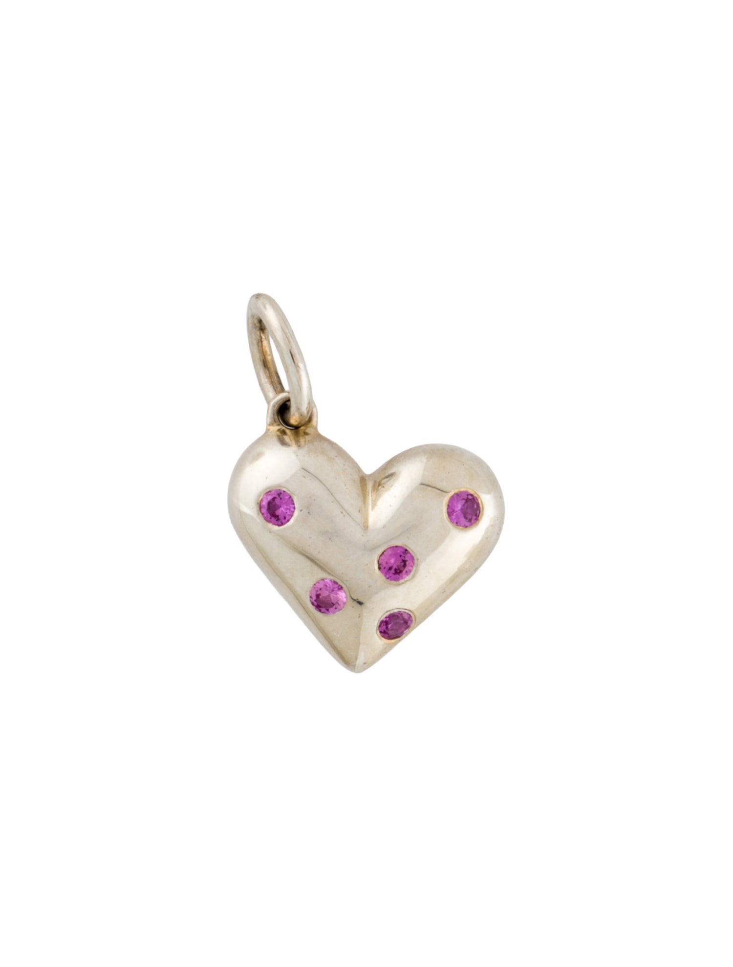 Tiffany & Co. Pink Sapphire Etoile Heart Charm