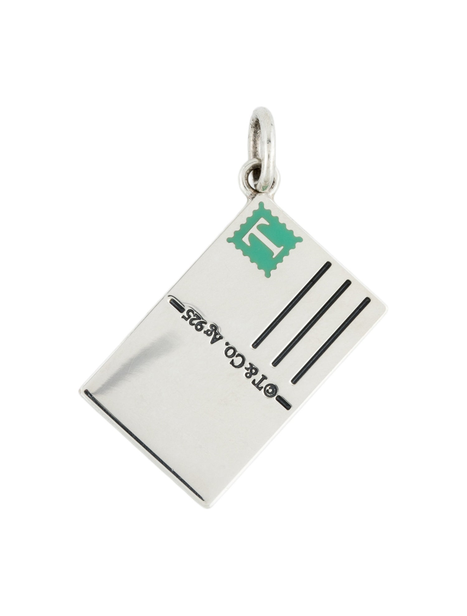 Tiffany & Co. Enamel 'Greetings from Miami' Postcard Charm