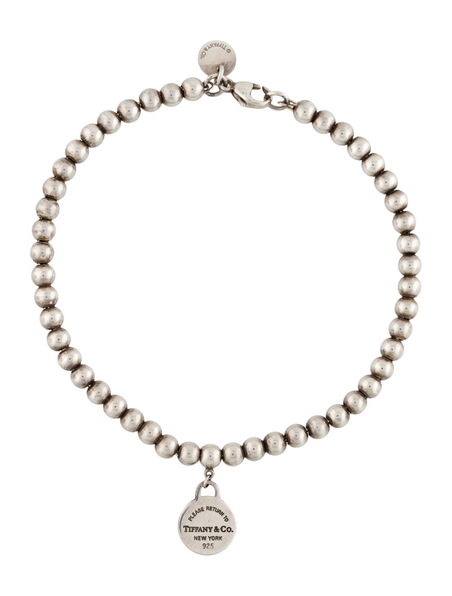Tiffany & Co. Round Tag Bead Bracelet