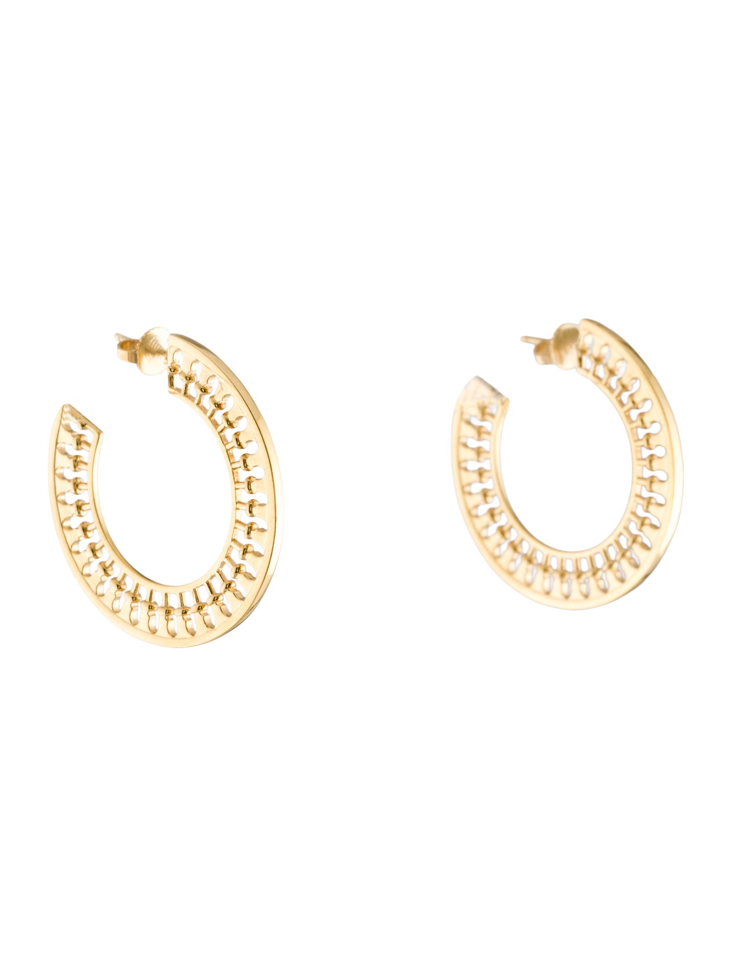 Tiffany & Co. 18K Venezia Stella Hoop Earrings