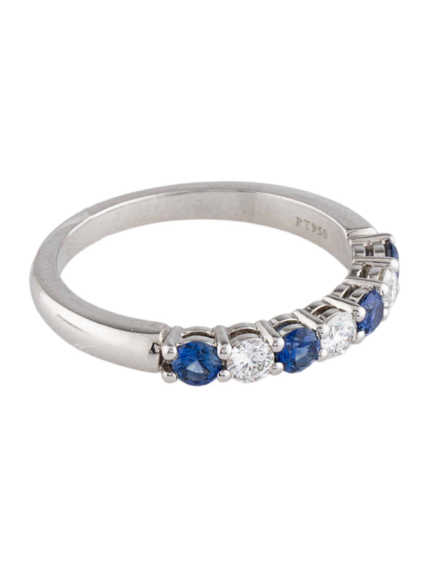 Tiffany & Co. Platinum Sapphire & Diamond Forever Band