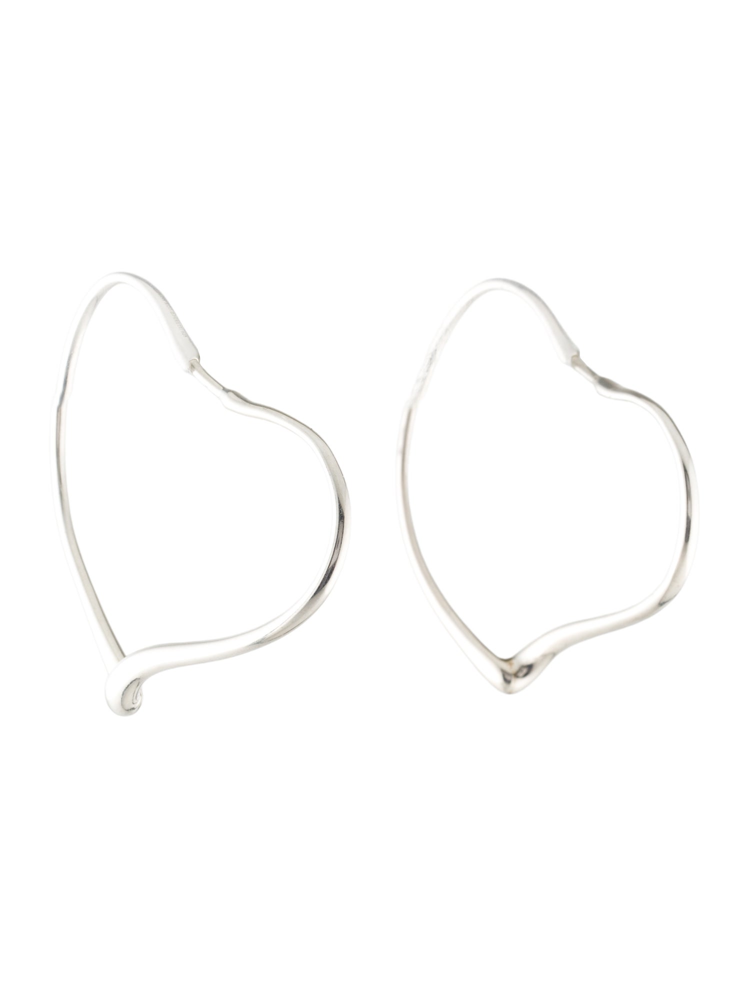 Tiffany & Co. Open Heart Hoop Earrings