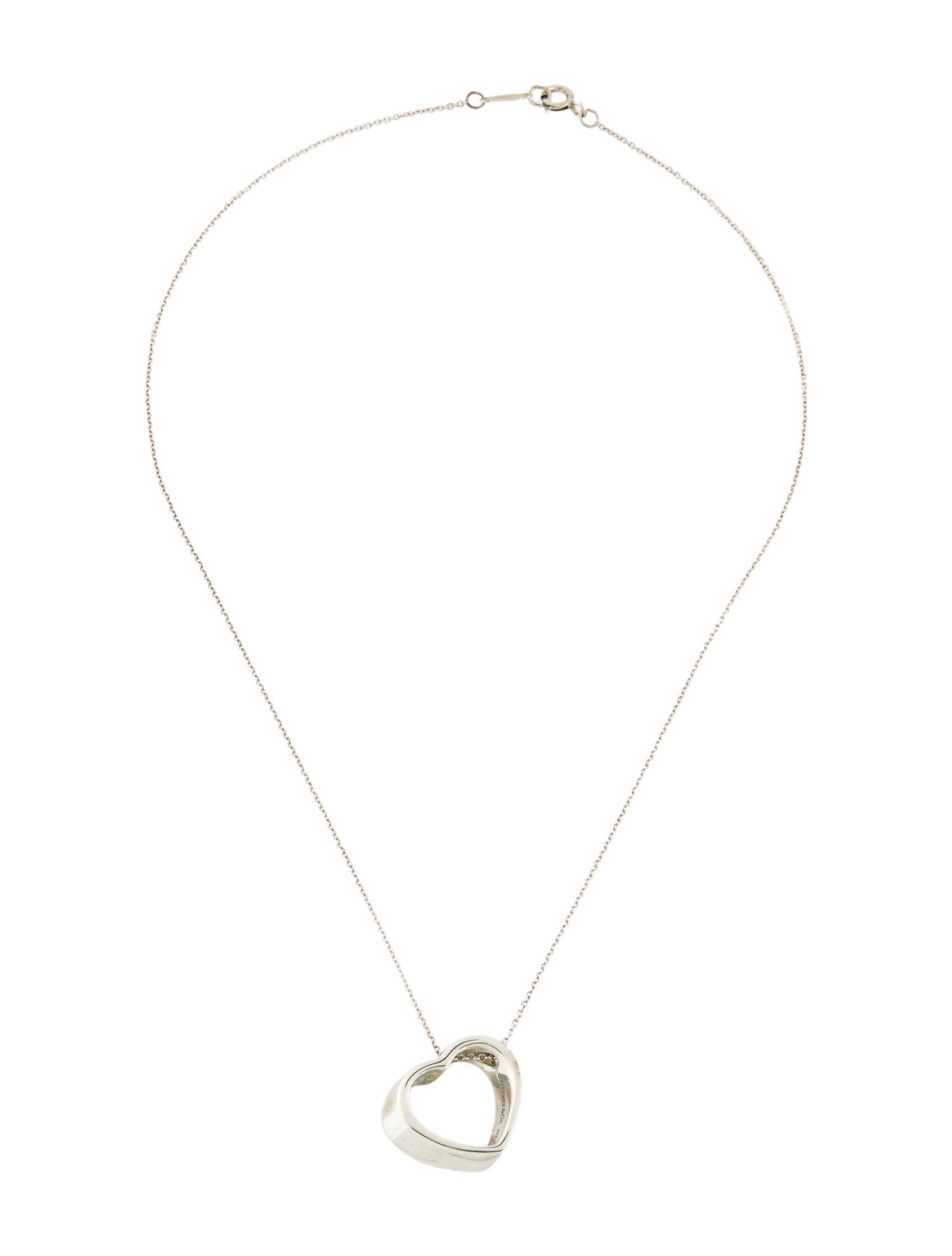 Tiffany & Co. Geometric Heart Pendant Necklace