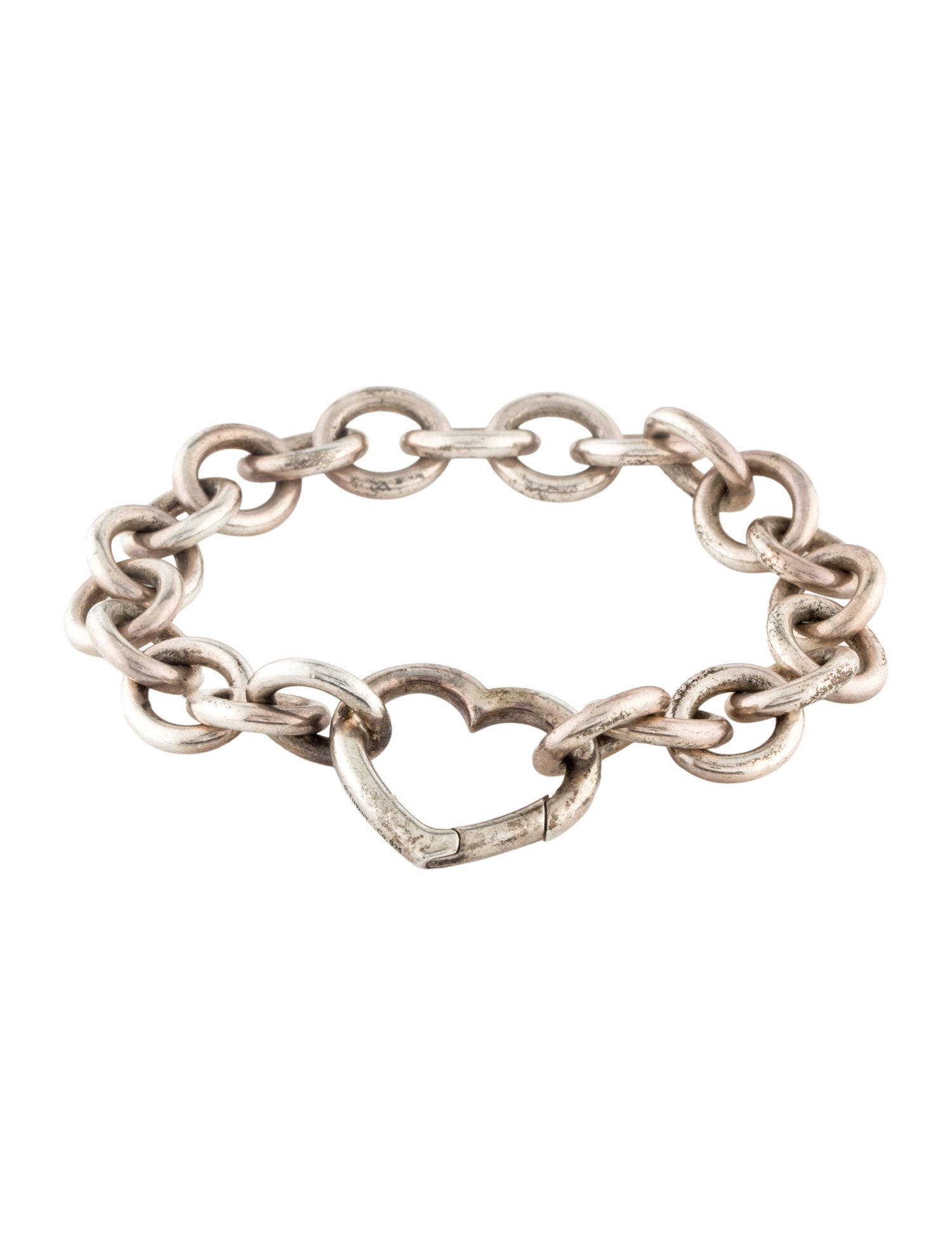 Tiffany & Co. Heart Clasp Link Bracelet