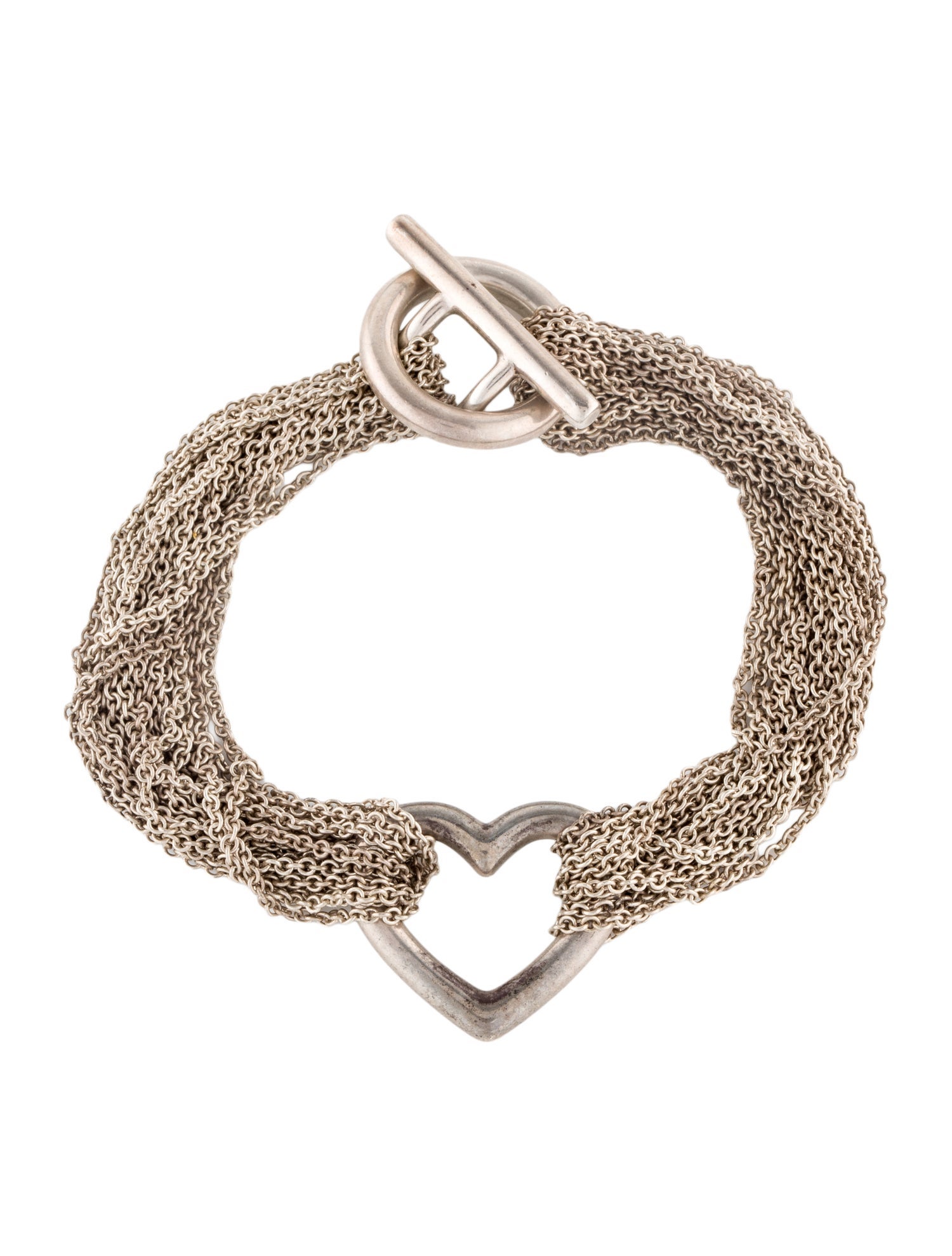 Tiffany & Co. Multistrand Heart Toggle Bracelet