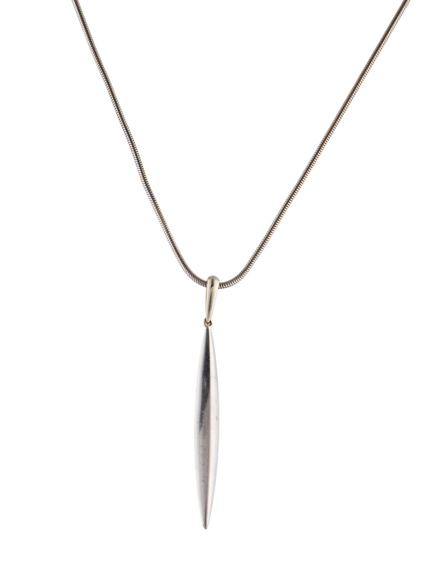 Tiffany & Co. Vintage 18K Feather Pendant Necklace