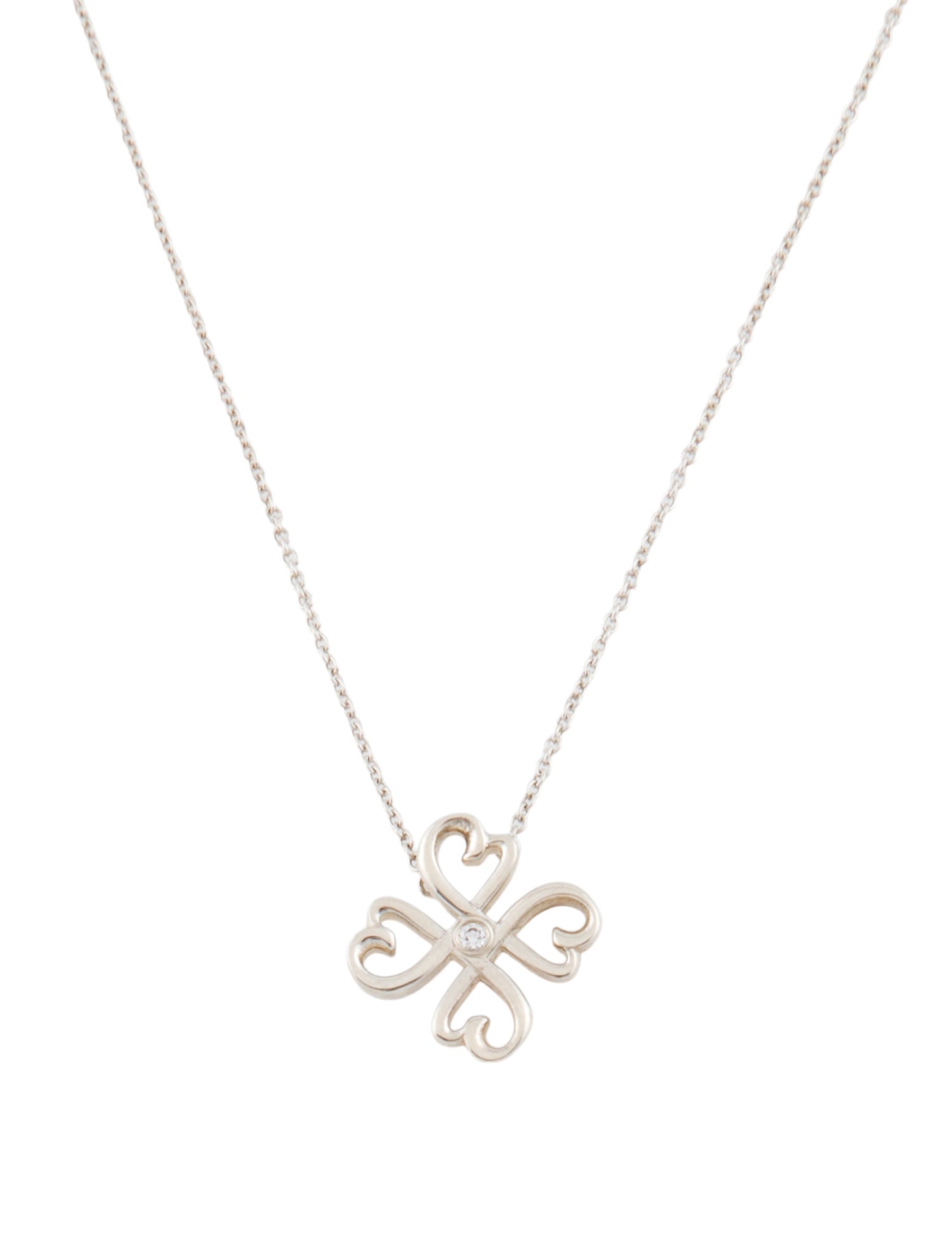 Tiffany & Co. Diamond Loving Heart Pendant Necklace