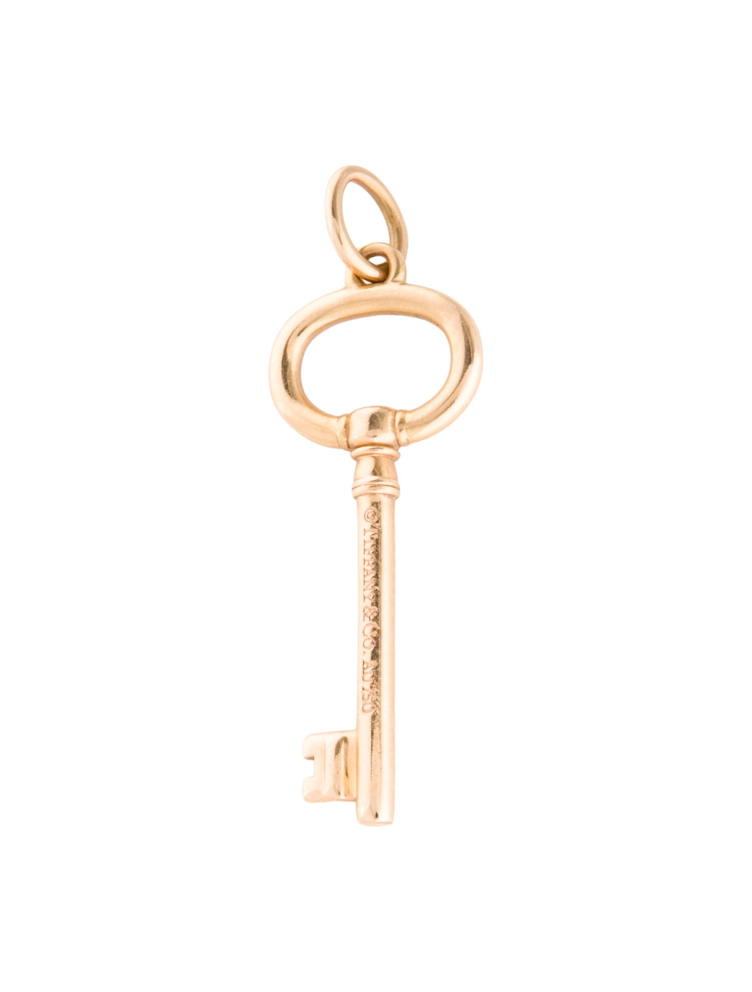 Tiffany & Co. 18K Oval Key Pendant