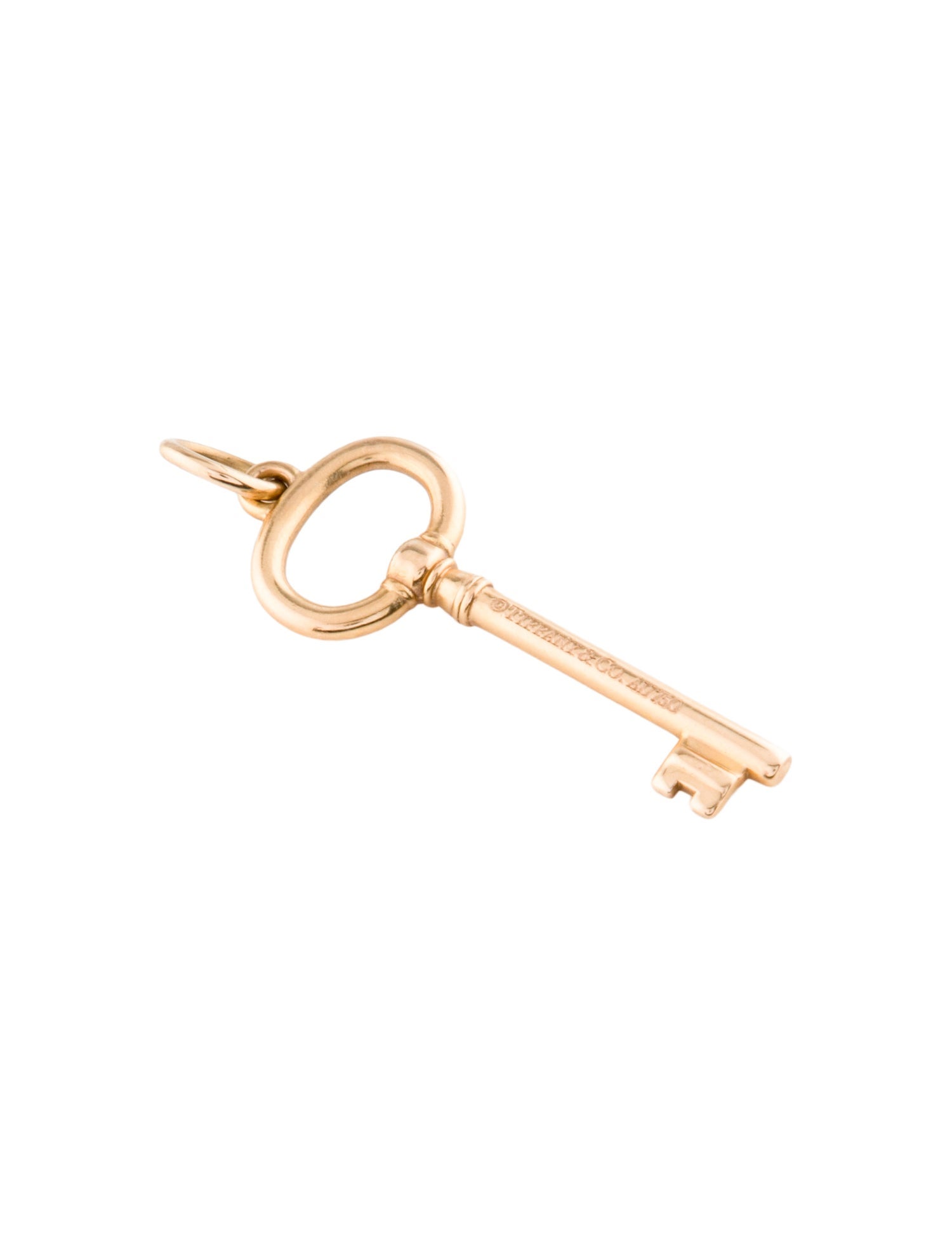 Tiffany & Co. 18K Oval Key Pendant