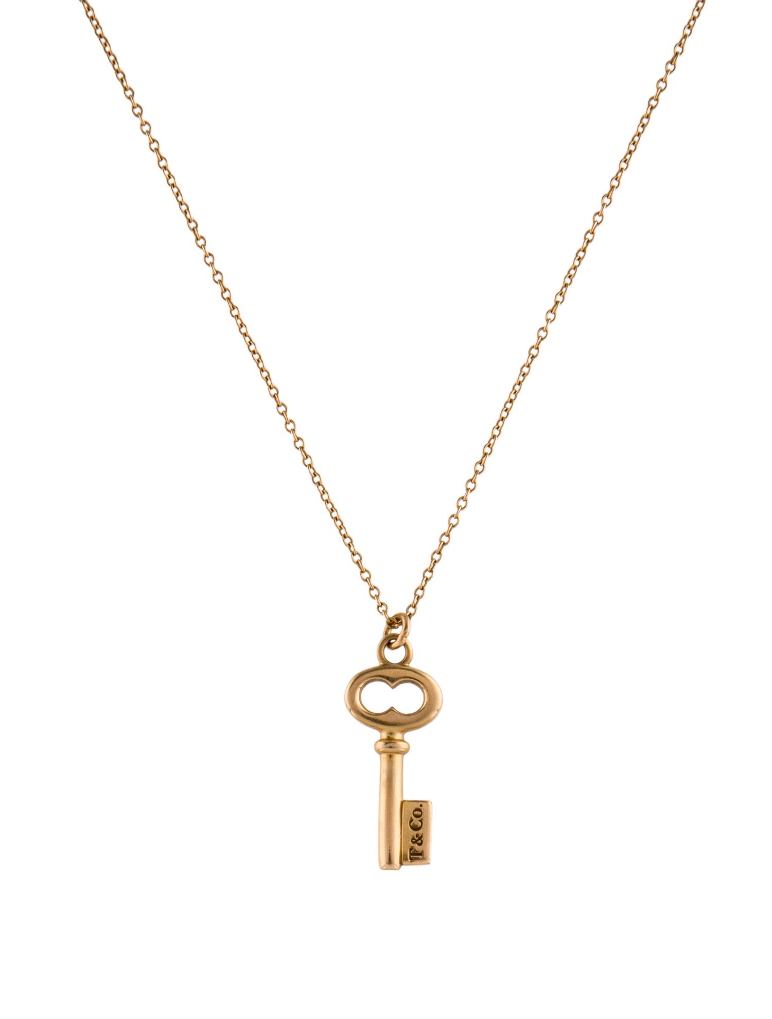 Tiffany & Co. Mini Oval Key Pendant Necklace