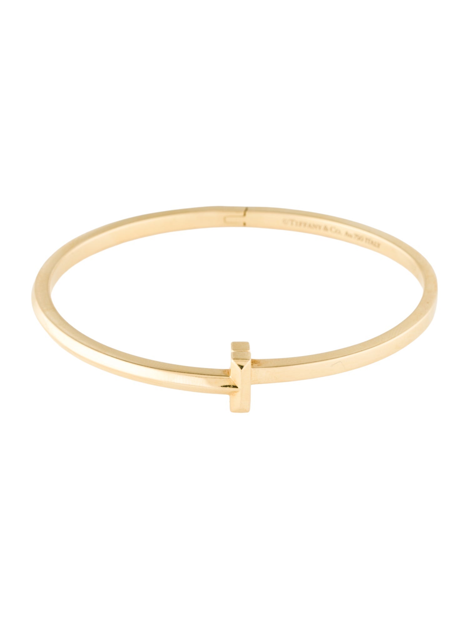 Tiffany & Co. 18K T1 Narrow Hinged Bangle