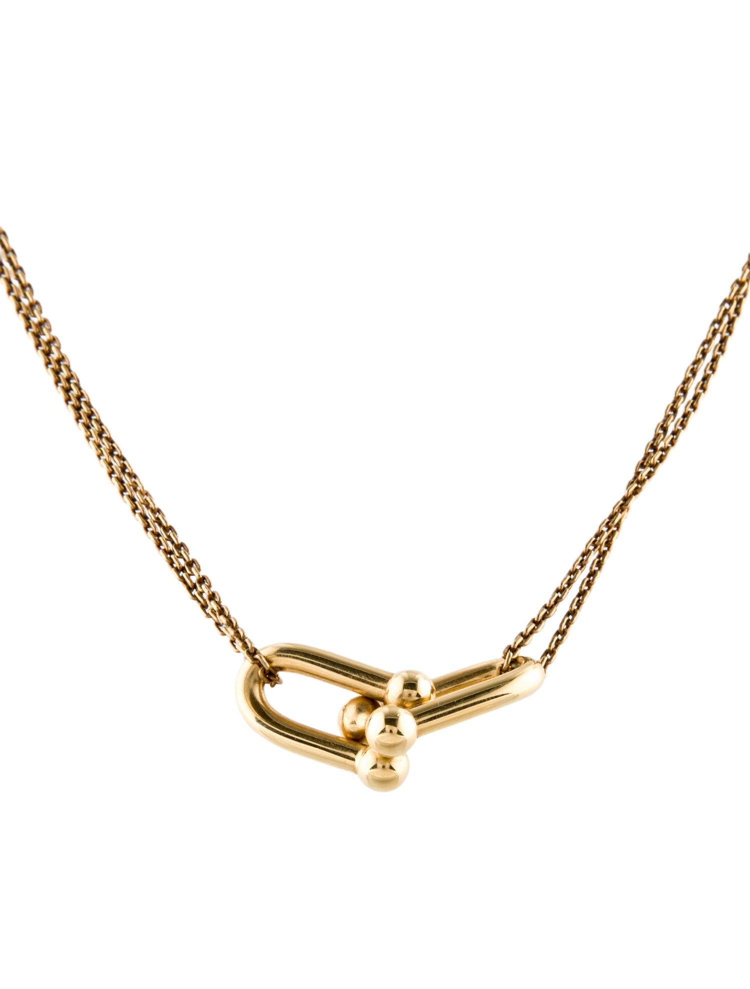 Tiffany & Co. 18K HardWear Double Link Pendant Necklace