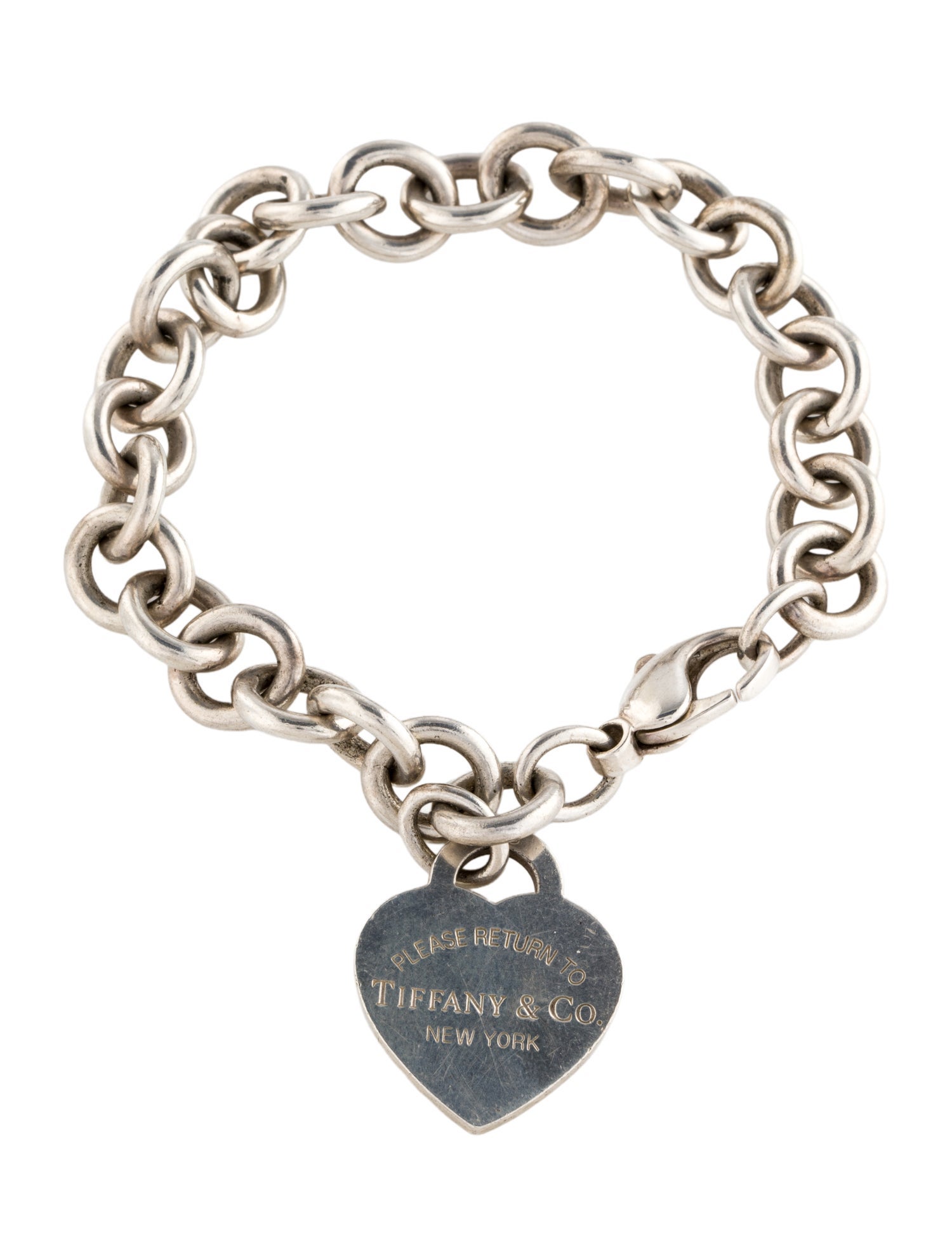 Tiffany & Co. Heart Tag Link Charm Bracelet