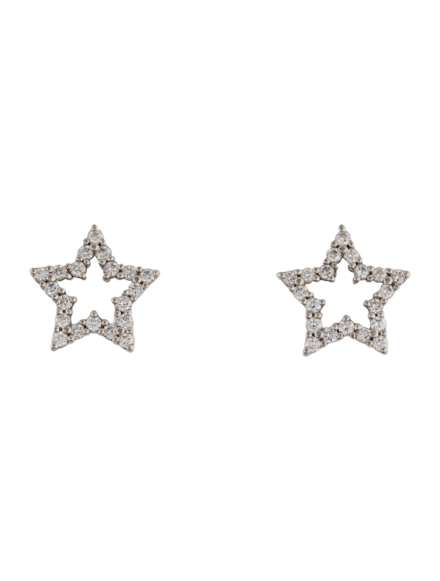 Tiffany & Co. Tiffany & Co. Platinum Diamond Star Stud Earrings