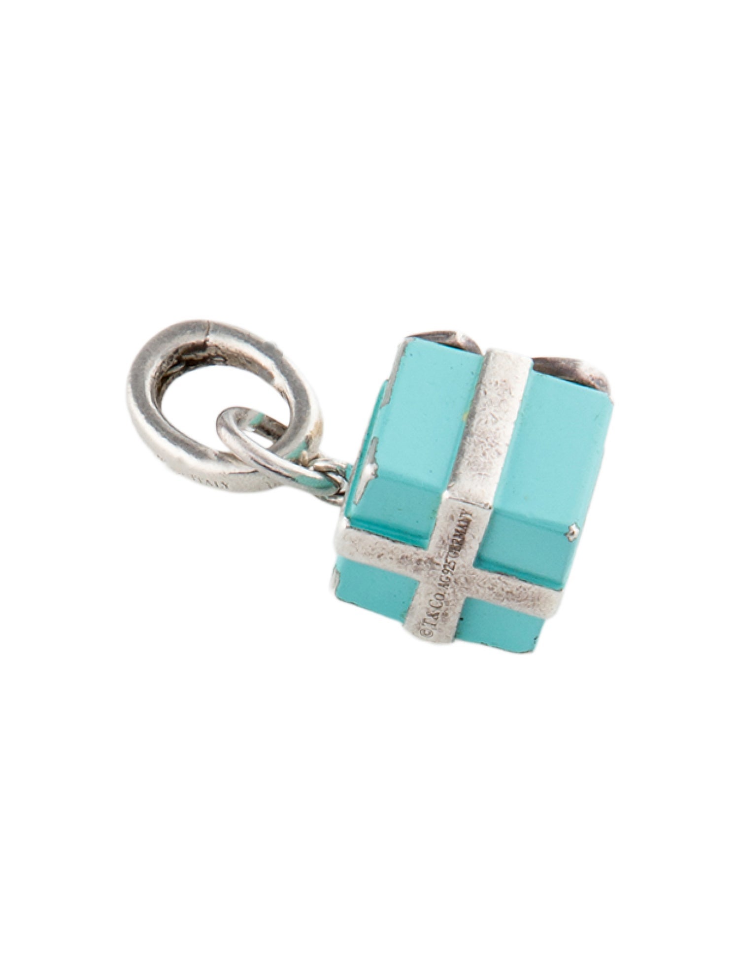 Tiffany & Co. Enamel Blue Box Present Charm
