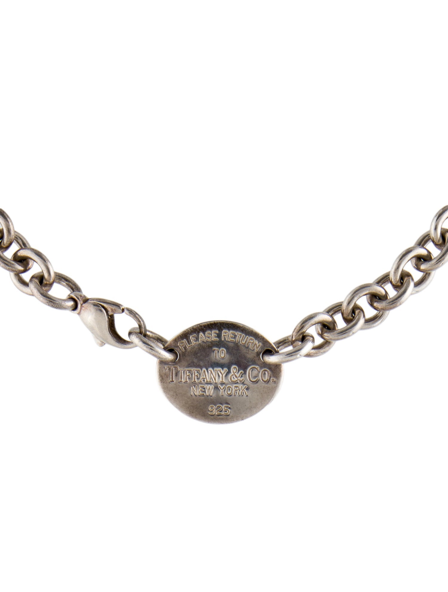 Tiffany & Co. Oval Tag Choker Necklace