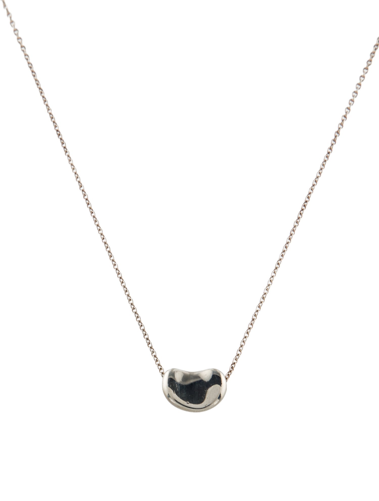 Tiffany & Co. Vintage Bean Design Pendant Necklace