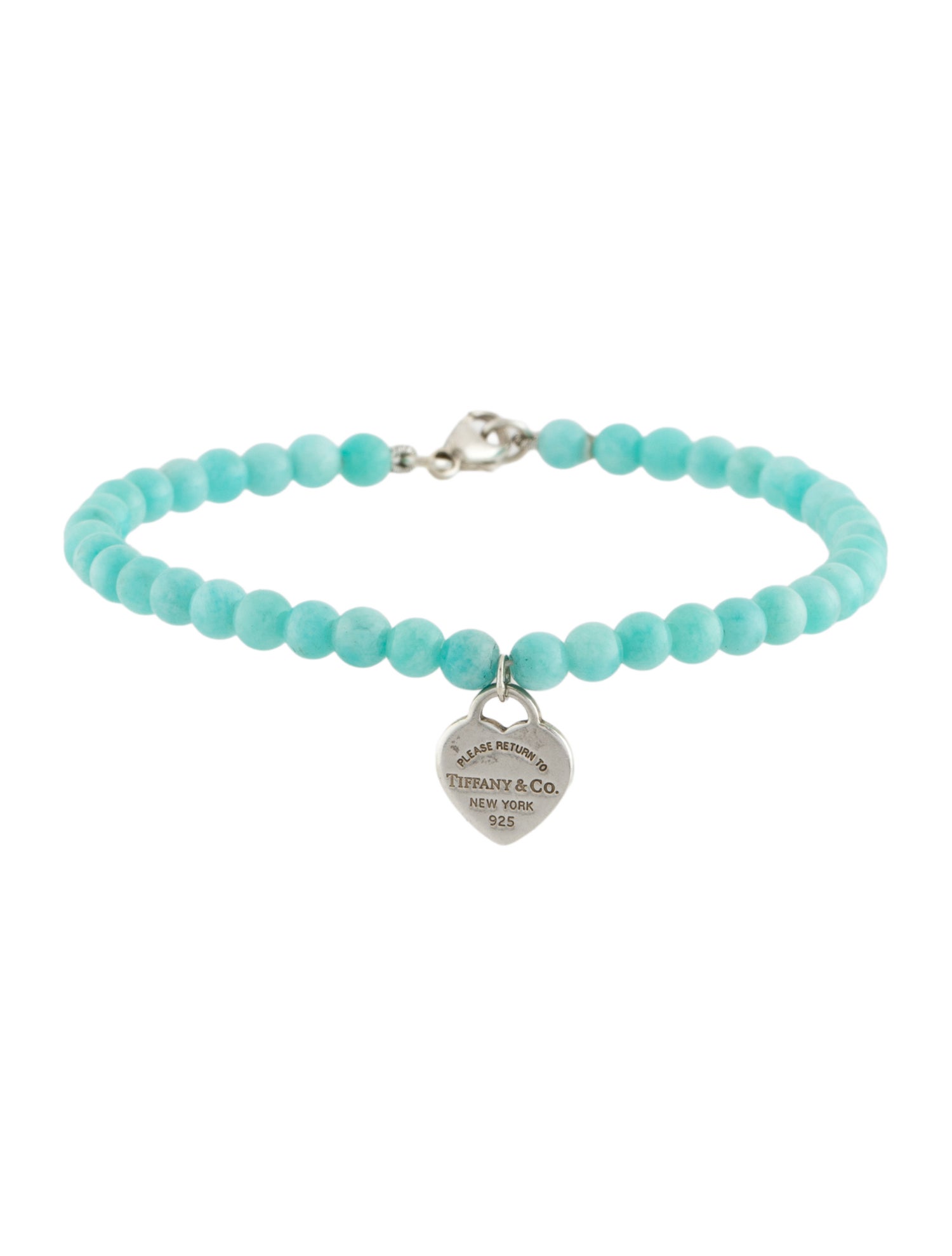 Tiffany & Co. Amazonite Mini Heart Tag Bracelet