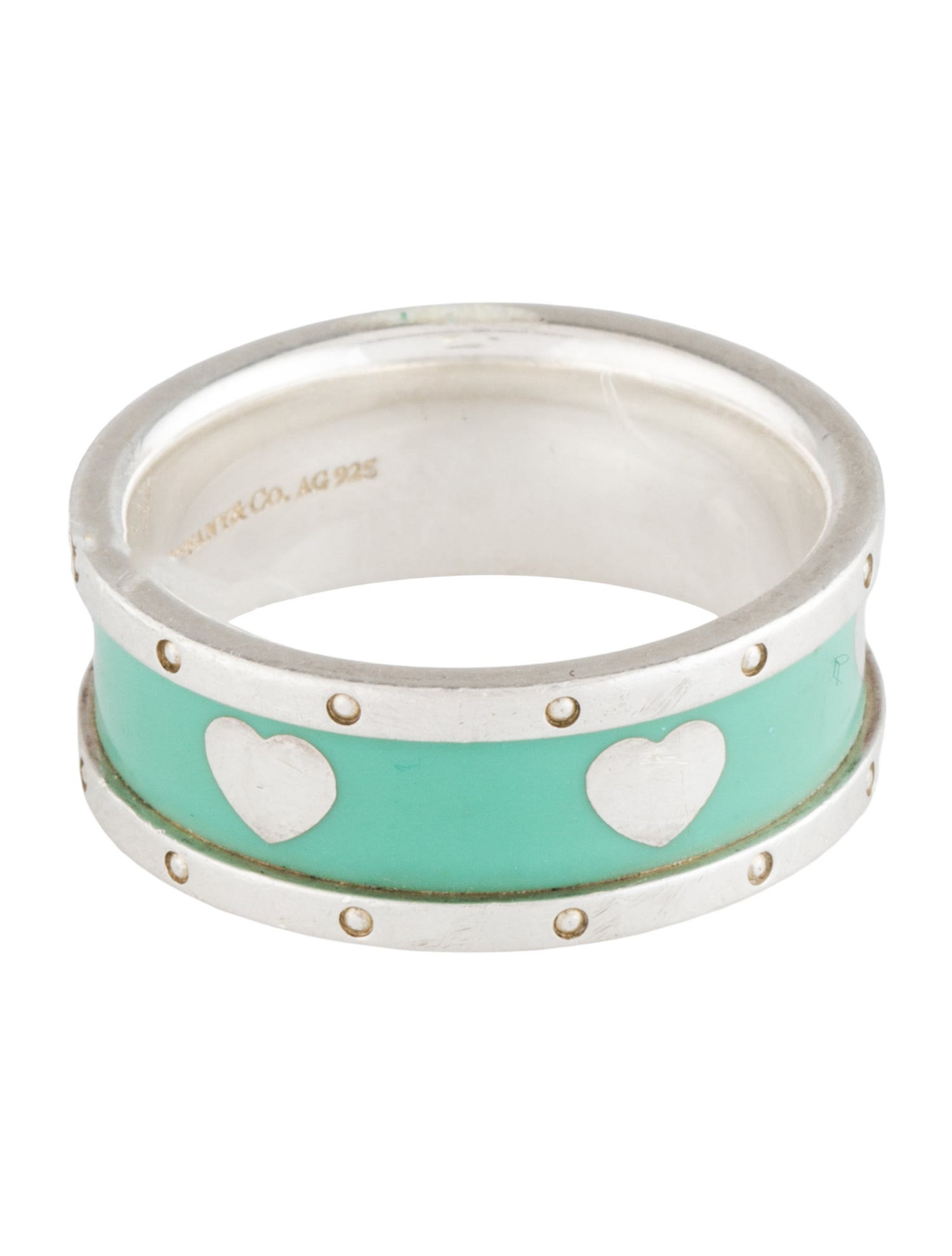 Tiffany & Co. Enamel Love Heart Ring