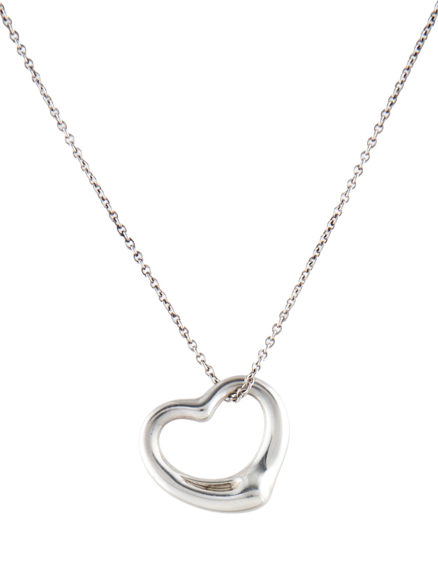 Tiffany & Co. Elsa Peretti Open Heart Pendant Necklace