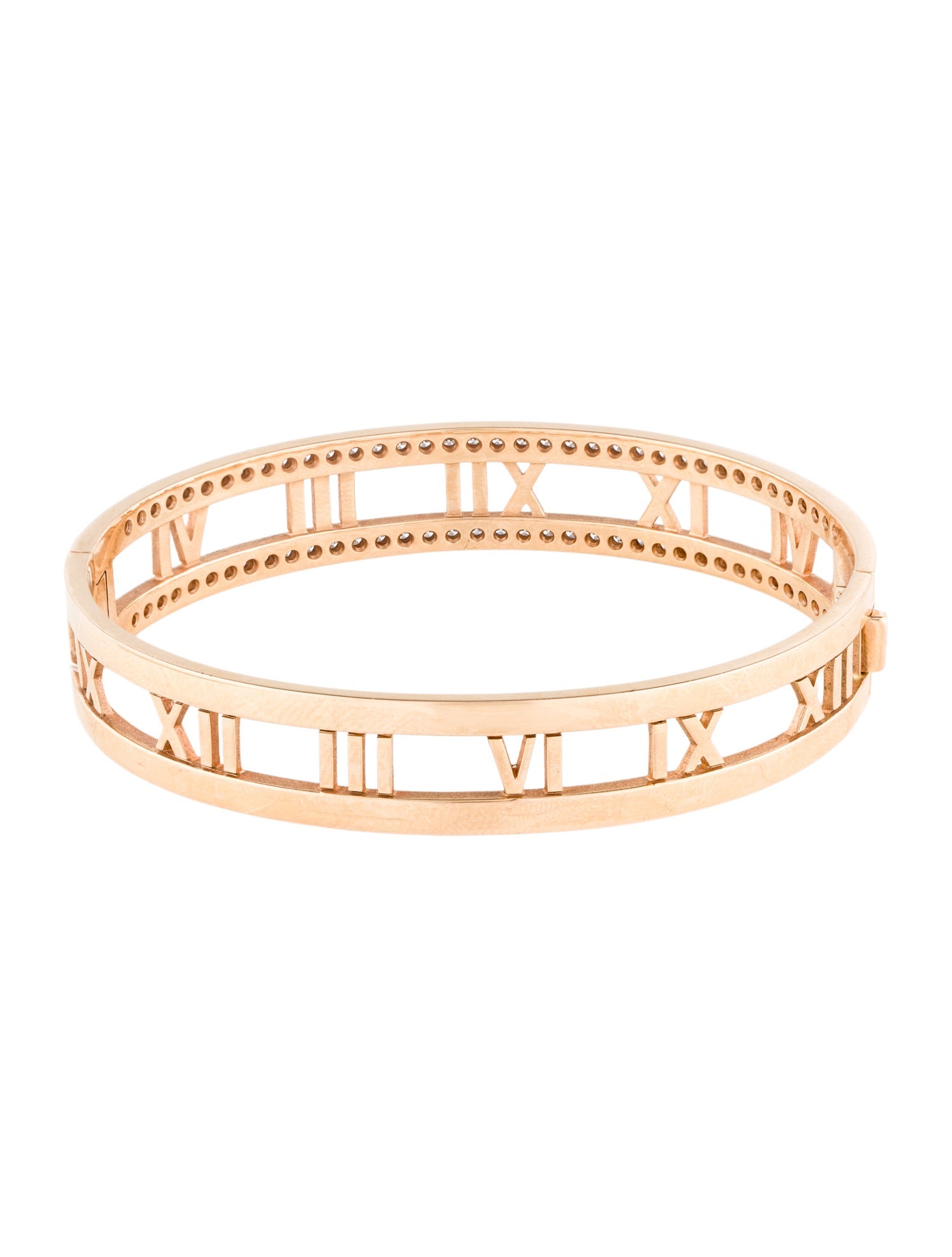 Tiffany & Co. 18k Diamond Atlas Pierced Bangle Bracelet