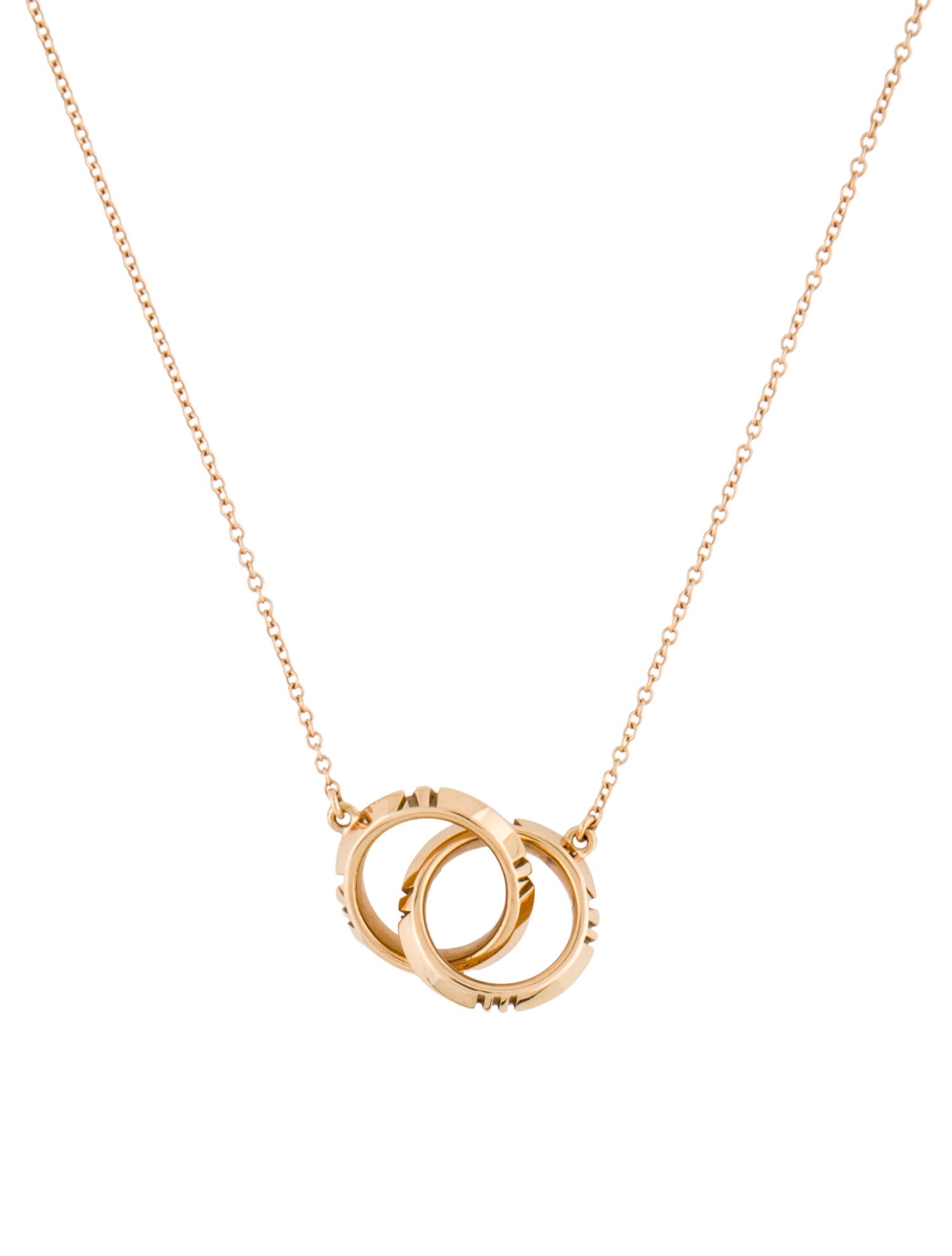 Tiffany & Co. 18K X Closed Interlocking Pendant Necklace
