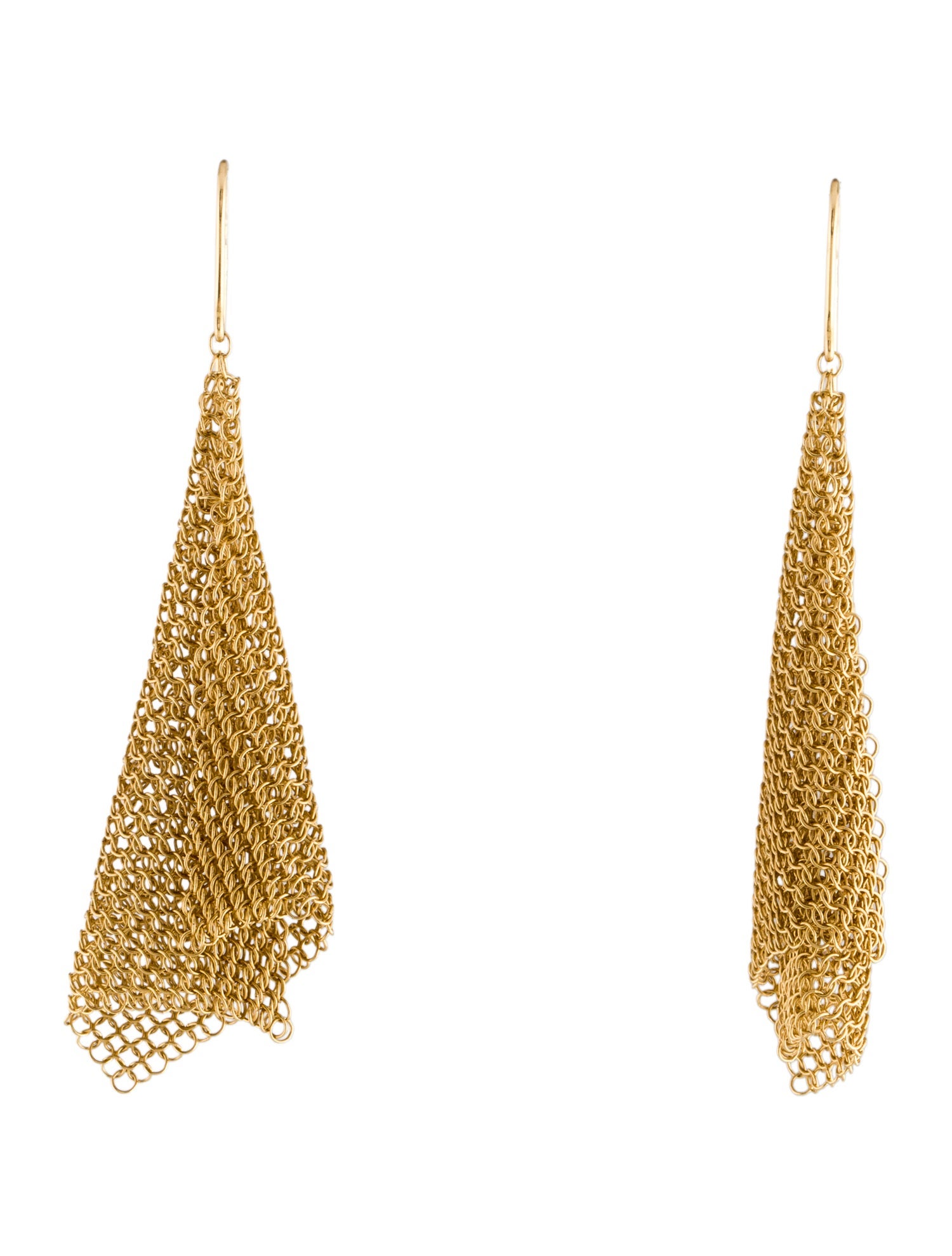 Tiffany & Co. 18K Mesh Scarf Earrings