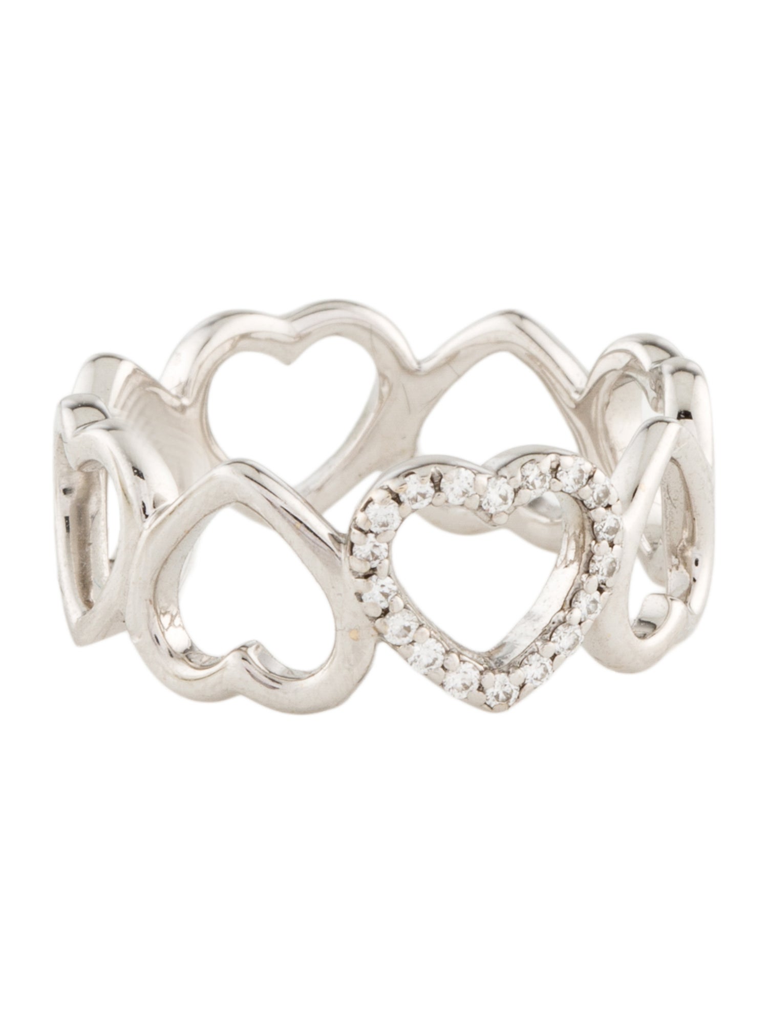 Tiffany & Co. 18K Diamond Metro Heart Band