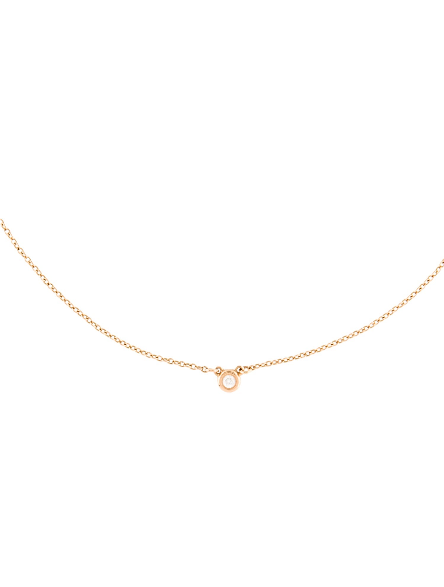 Tiffany & Co. 18K Diamonds by the Yard® Single Diamond Pendant Necklace