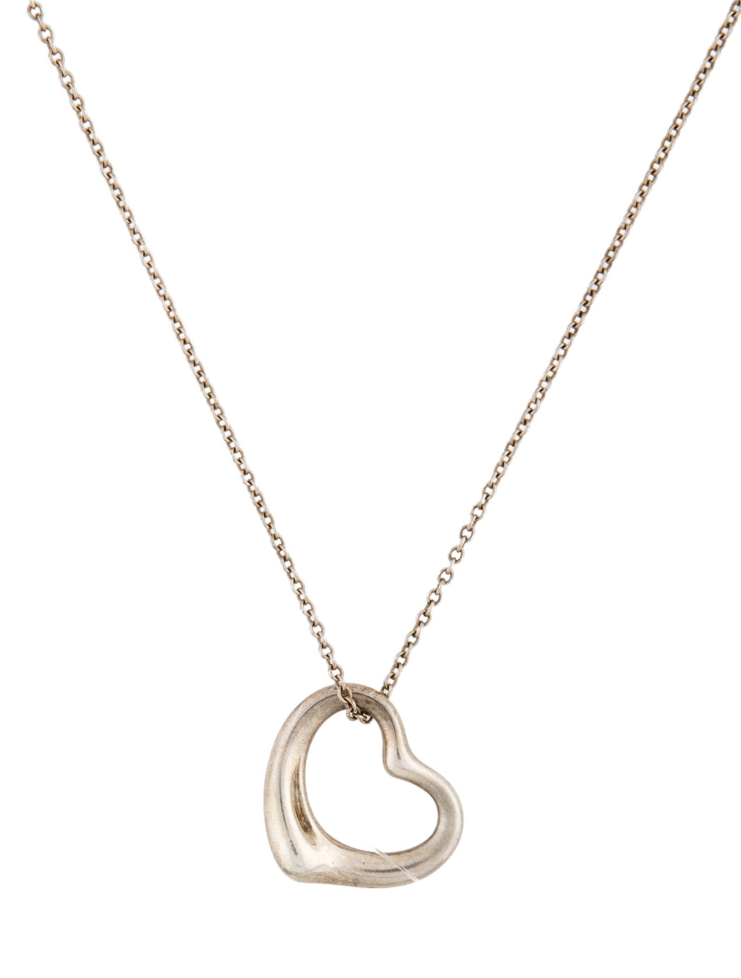Tiffany & Co. Open Heart Pendant Necklace