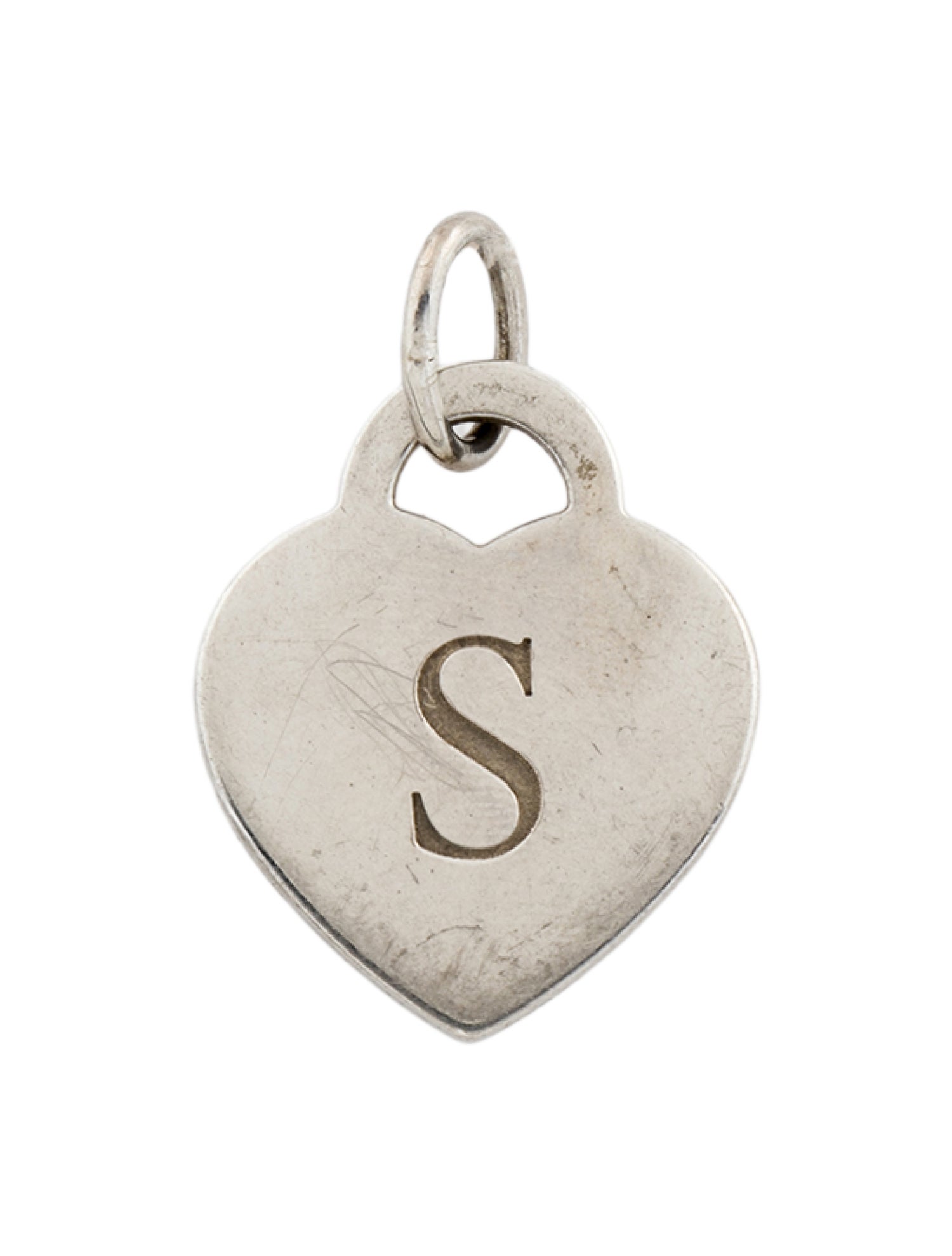 Tiffany & Co. Heart Tag Initial 'S Pendant