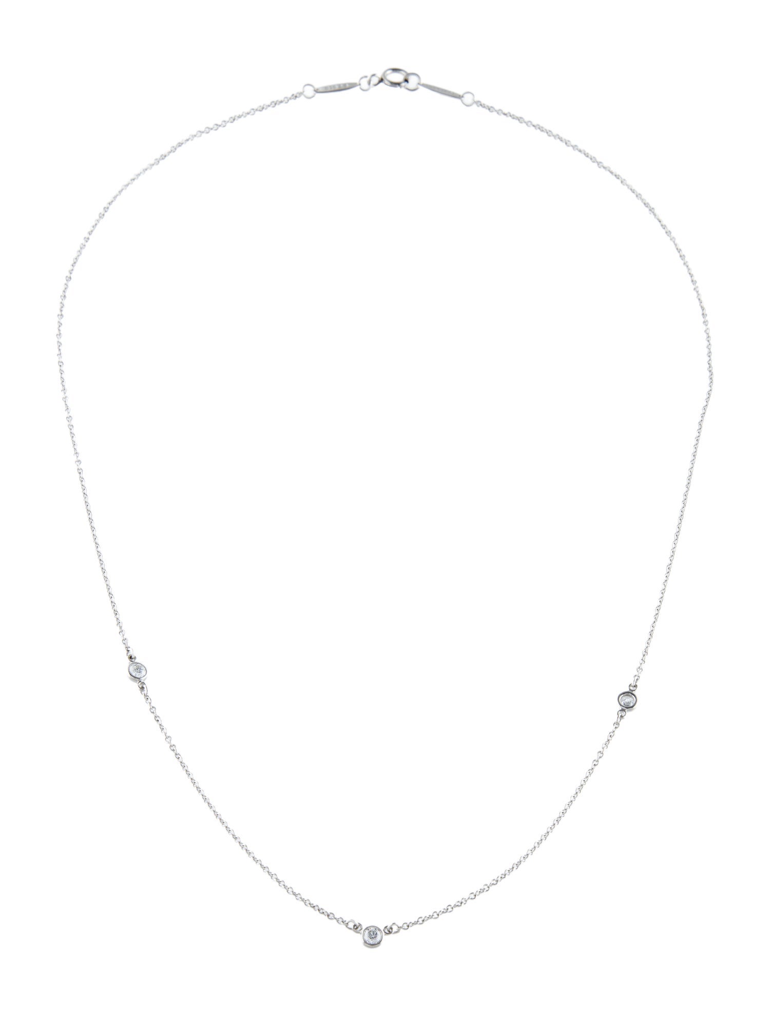 Tiffany & Co. Platinum Diamonds by the Yard Station Necklace