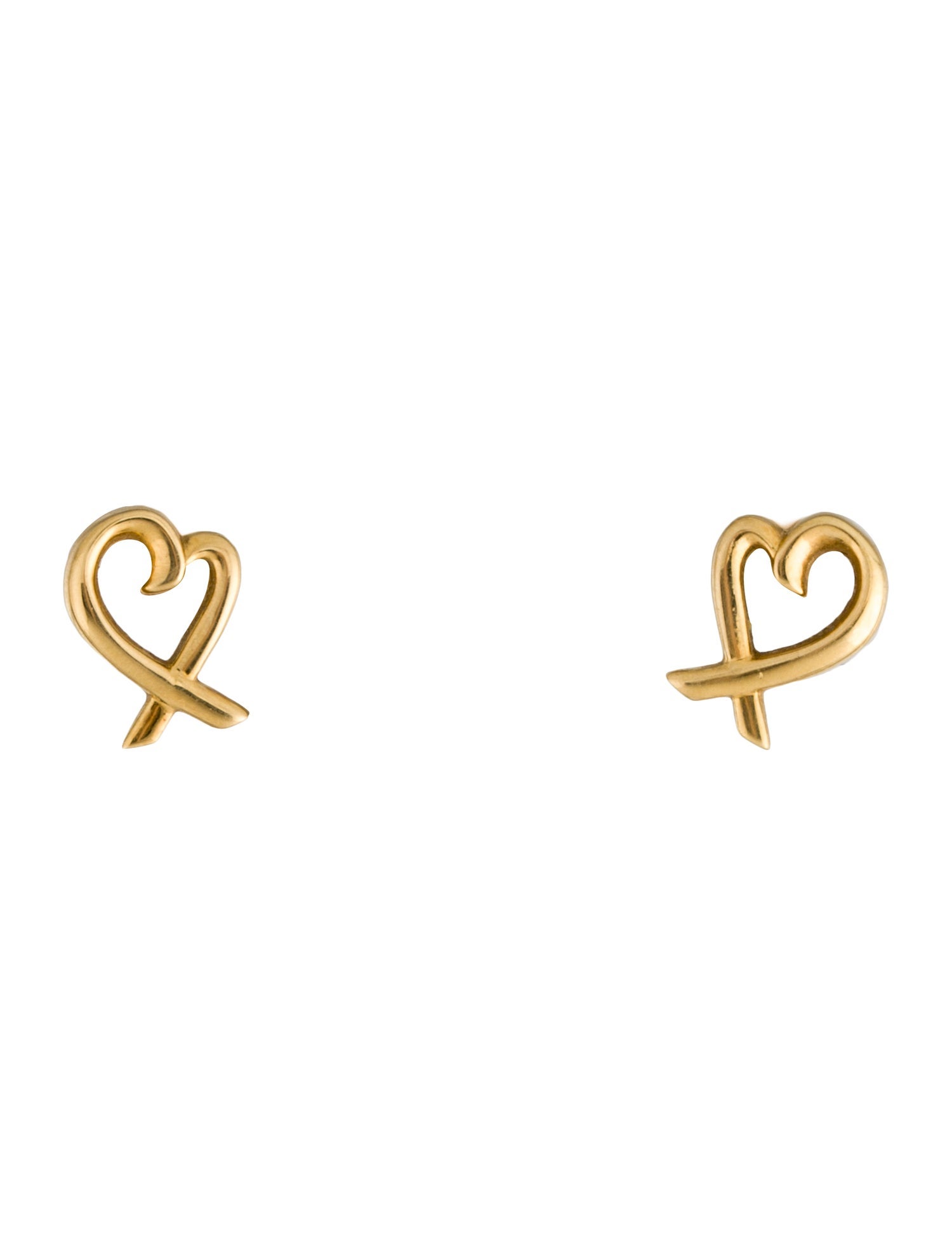 Tiffany & Co. 18K Loving Heart Stud Earrings