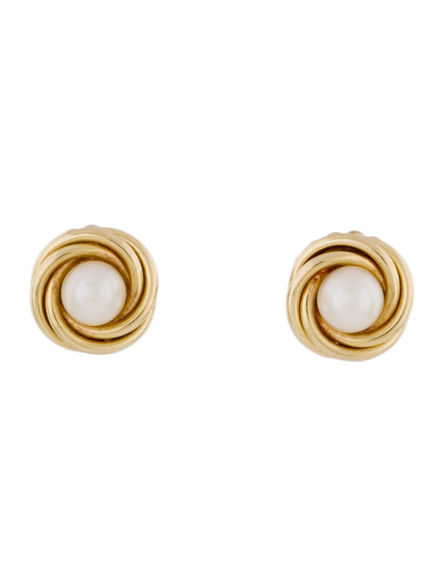 Tiffany & Co. 18K Pearl Stud Earrings