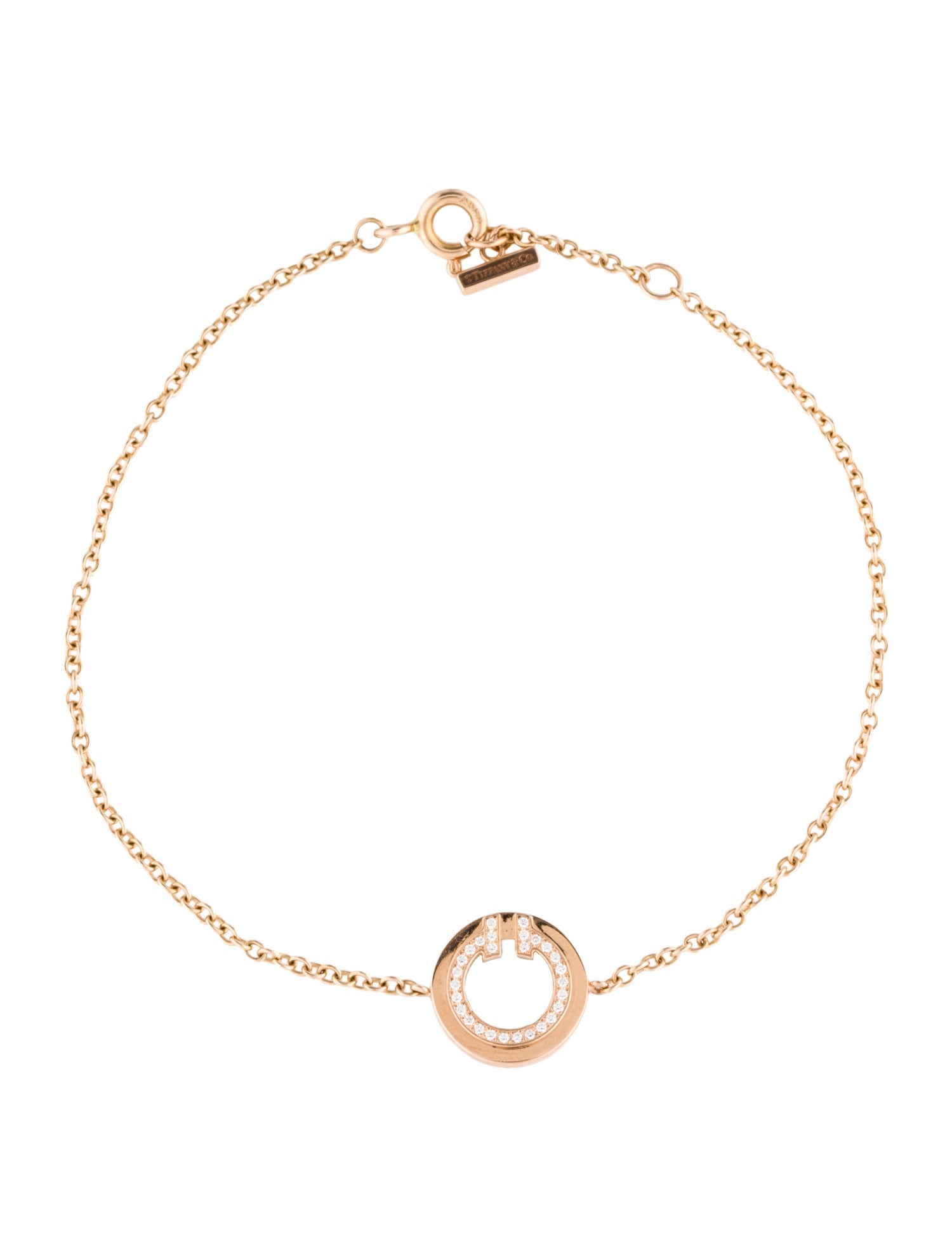 Tiffany & Co. 18K Mother of Pearl & Diamond Circle Bracelet